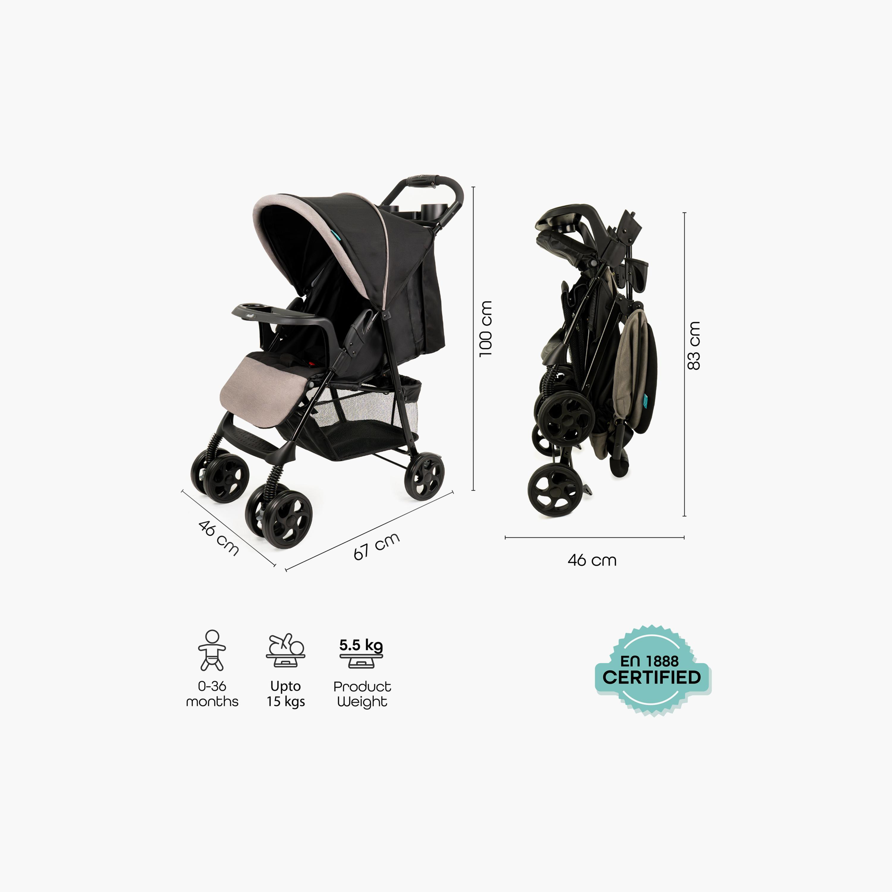عربة أطفال مترو إيربان من مون مع مظلة شمس وحزام أمان بخمس نقاط-baby-gear-strollersandprams-strollers-image-14