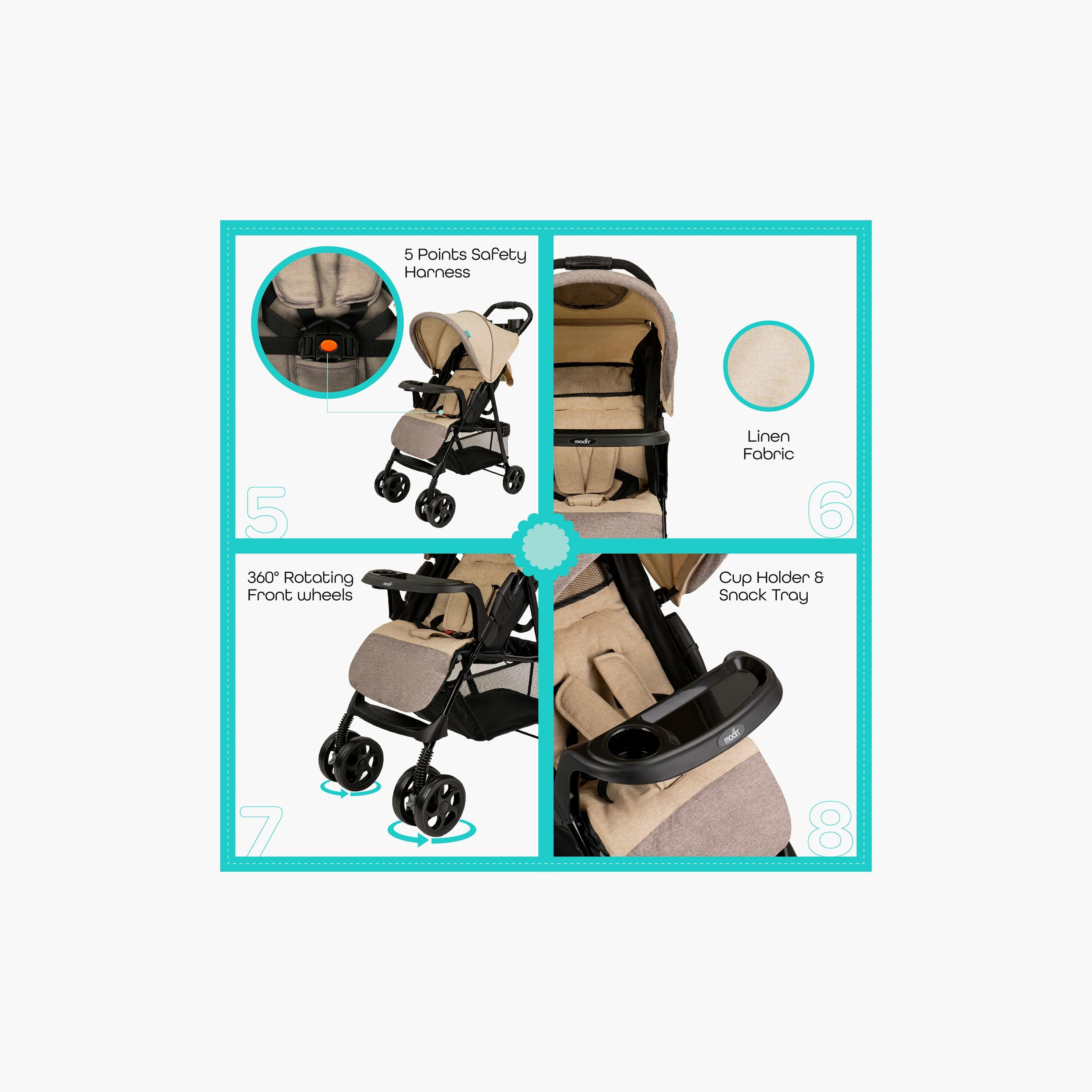 عربة أطفال مترو إيربان من مون مع مظلة شمس وحزام أمان بخمس نقاط-baby-gear-strollersandprams-strollers-image-20