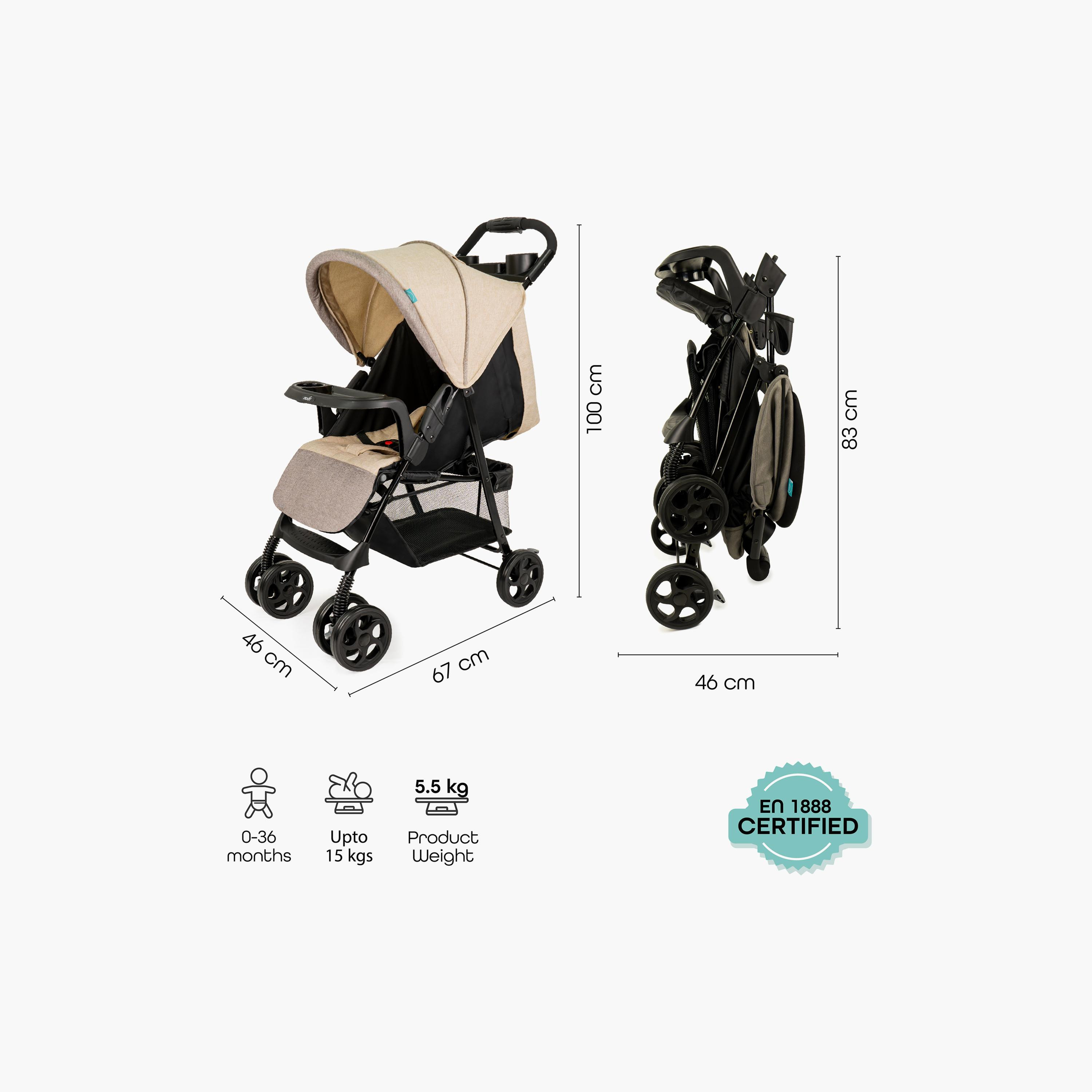 عربة أطفال مترو إيربان من مون مع مظلة شمس وحزام أمان بخمس نقاط-baby-gear-strollersandprams-strollers-image-23