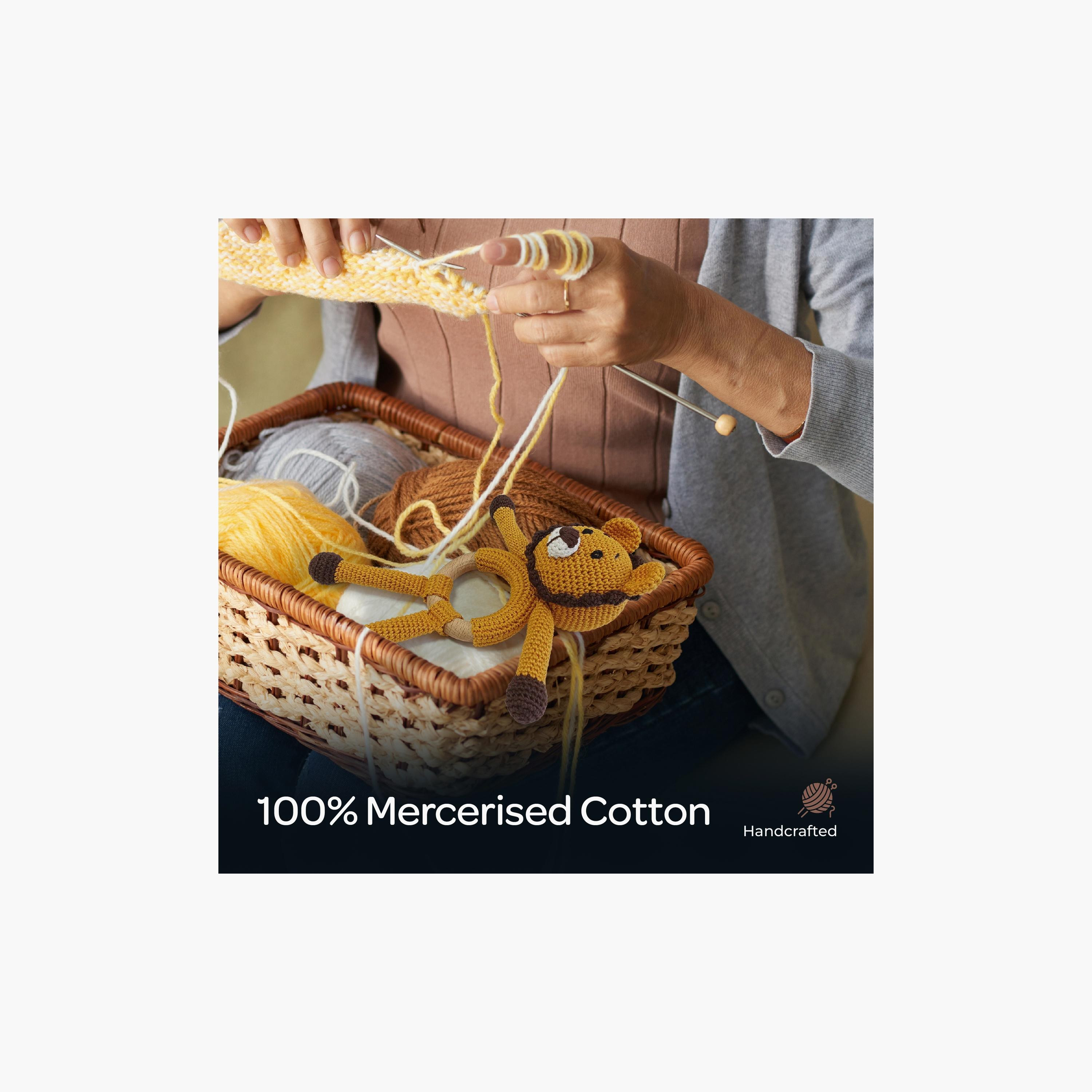 لعبة كروشيه يدوية الصنع مع حلقة للعناق من مون - 0 أشهر+ - نمر-toys-babyandtoddlertoys-rattlesandteethers-image-3