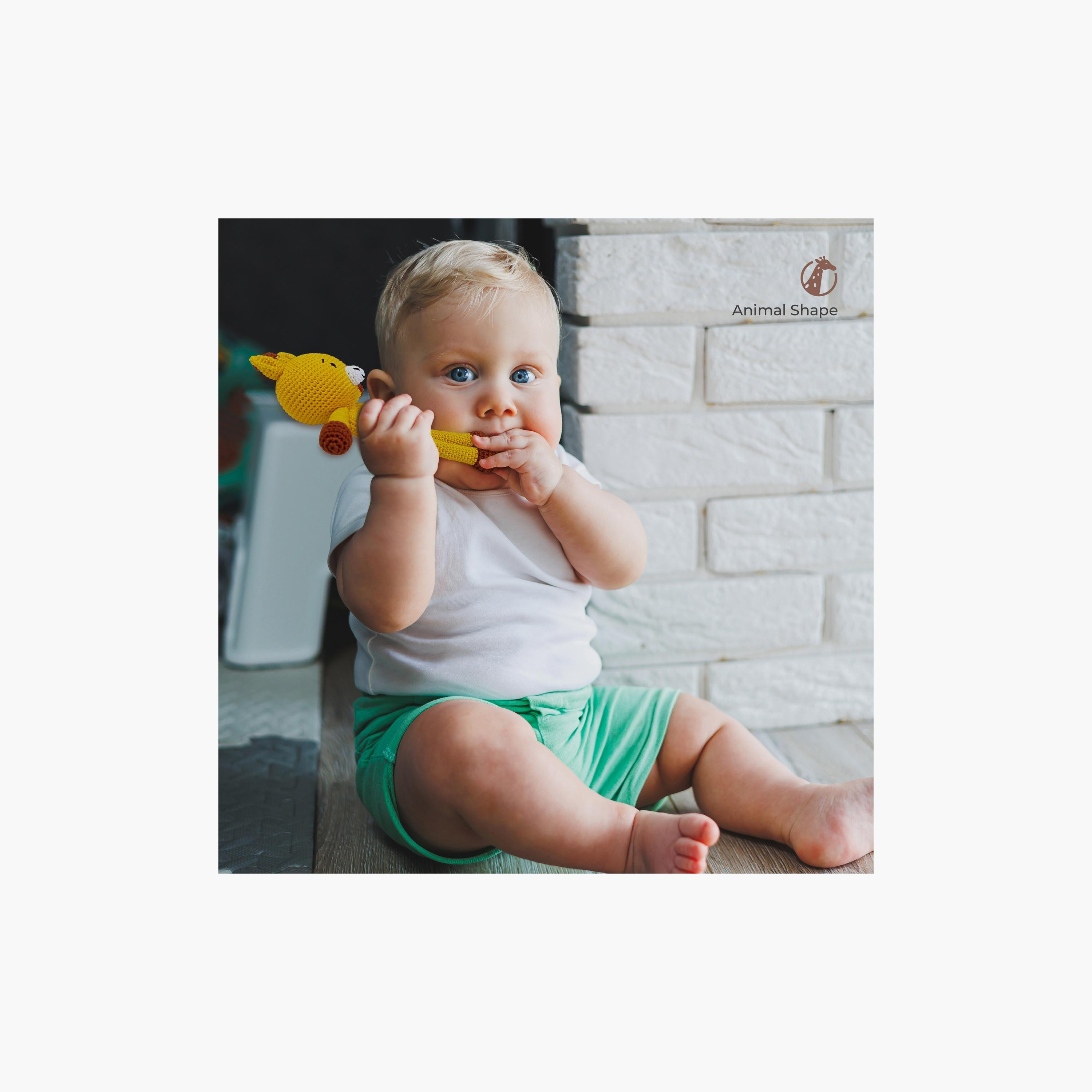 لعبة كروشيه يدوية الصنع مع حلقة للعناق من مون - 0 أشهر+ - زرافة-toys-babyandtoddlertoys-rattlesandteethers-image-5