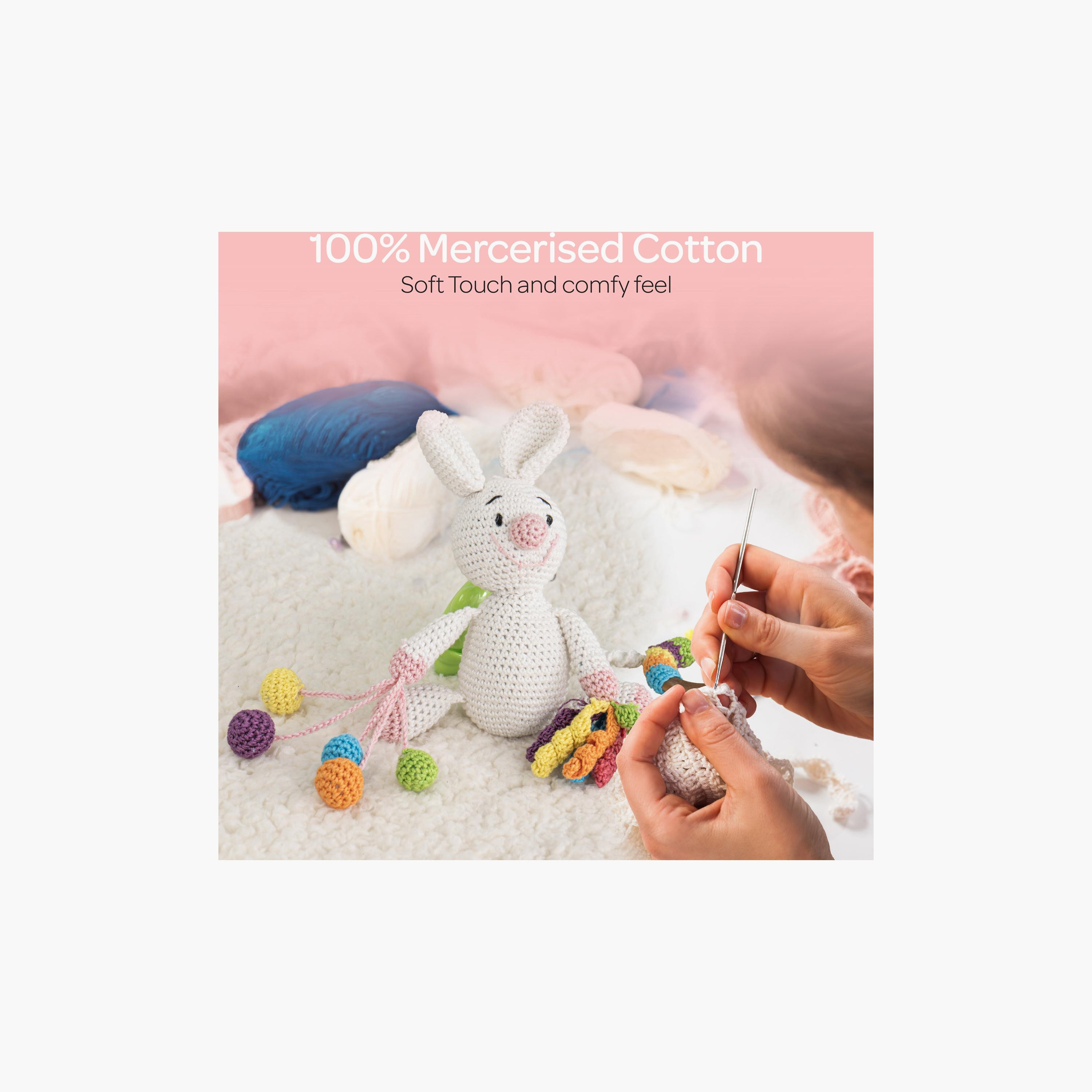 Moon Handcrafted Crochet Toy with Ring & Clip Hanger - 0 Months+ - Bunny-toys-babyandtoddlertoys-rattlesandteethers-image-4