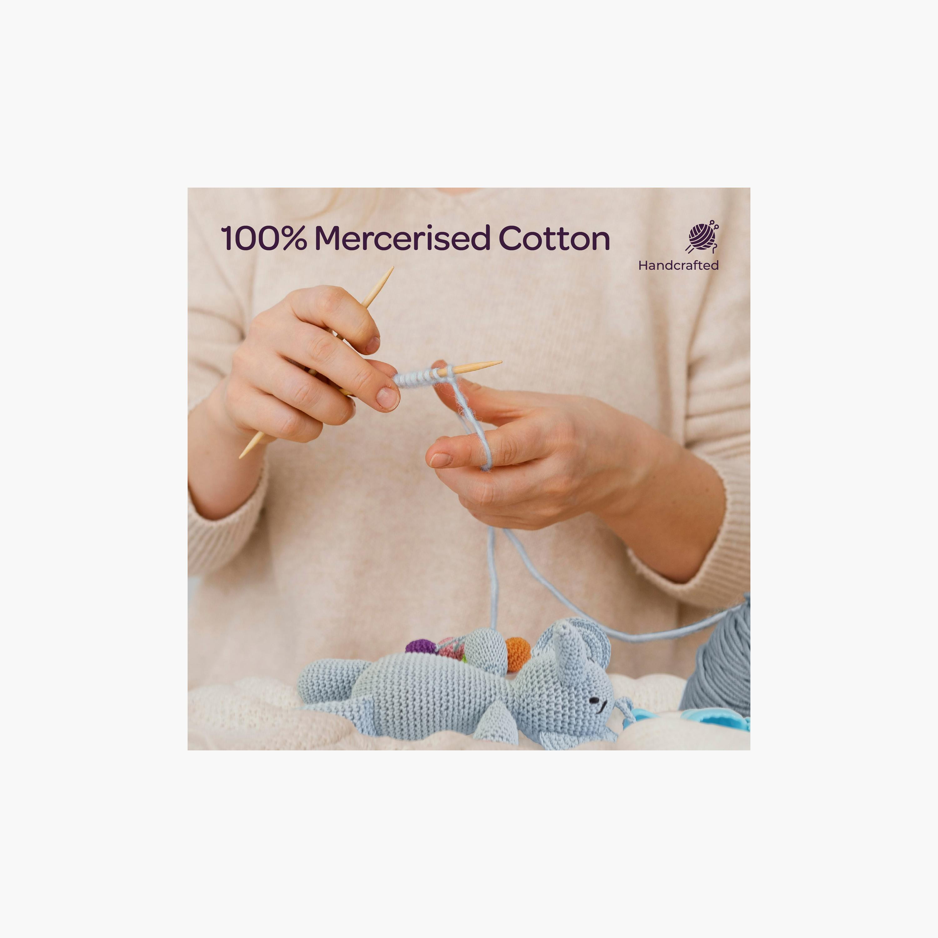 لعبة كروشيه يدوية الصنع مع حلقة وشماعة بمشبك من مون - 0 أشهر+ - فيل-toys-babyandtoddlertoys-rattlesandteethers-image-4