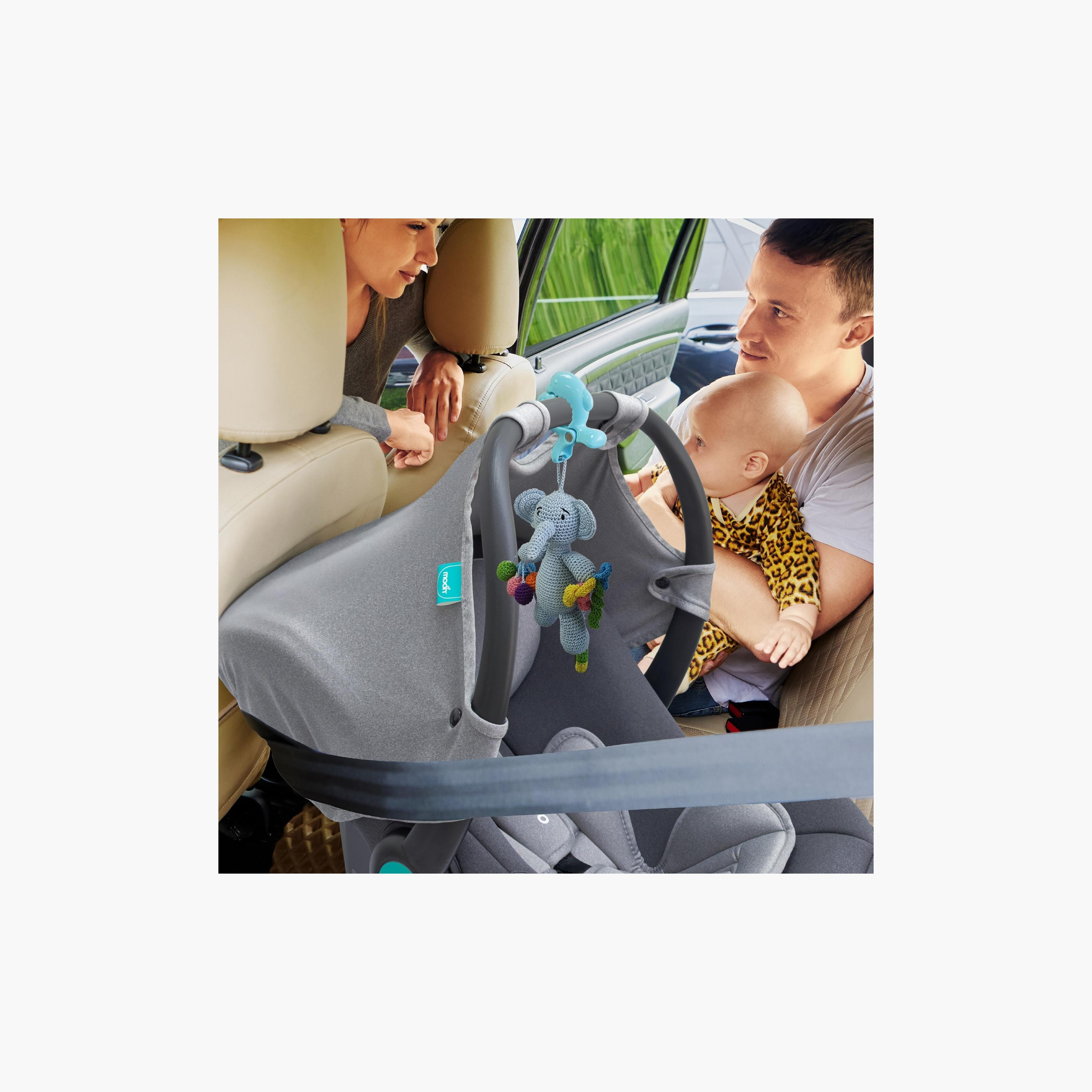 لعبة كروشيه يدوية الصنع مع حلقة وشماعة بمشبك من مون - 0 أشهر+ - فيل-toys-babyandtoddlertoys-rattlesandteethers-image-7