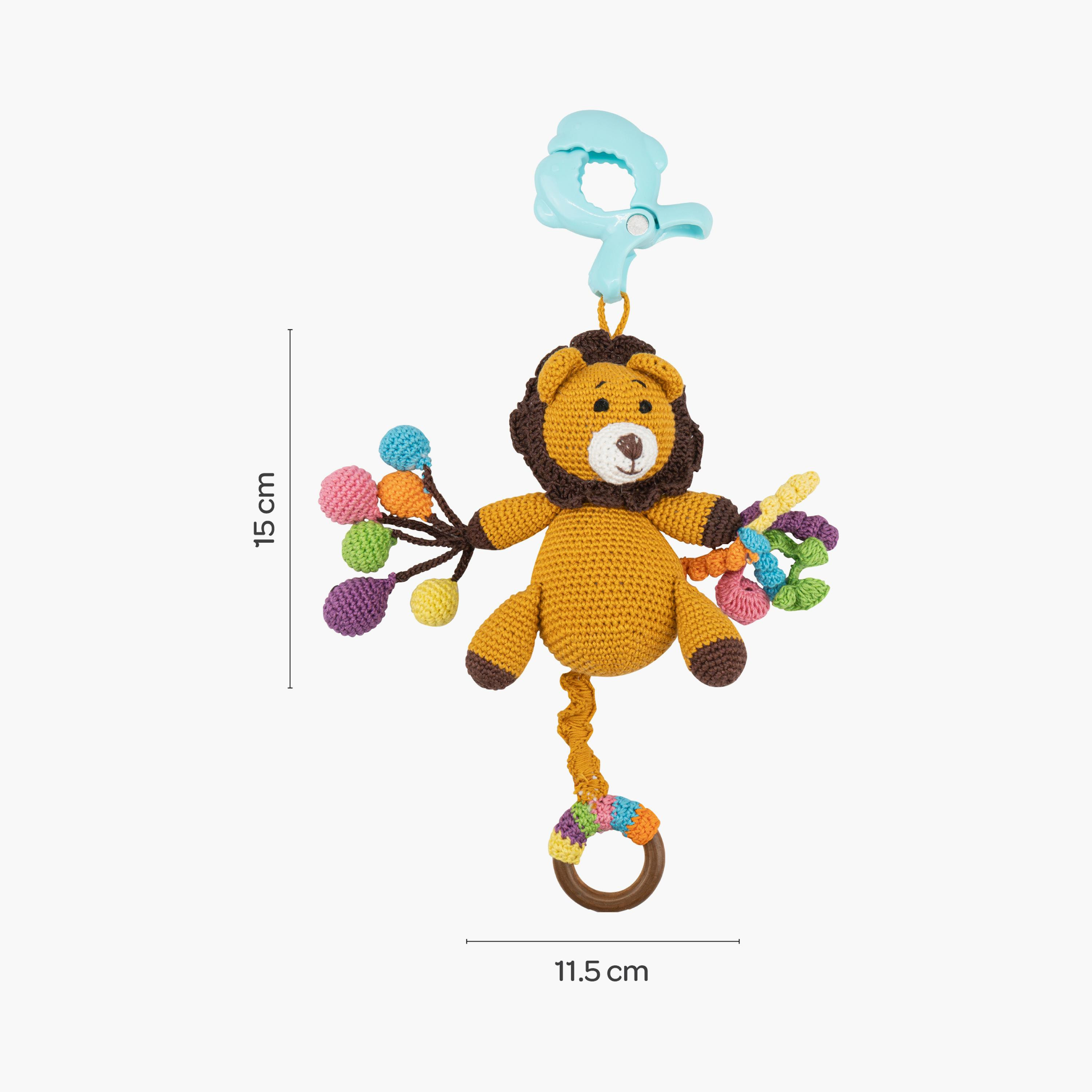 Moon Handcrafted Crochet Toy with Ring & Clip Hanger - 0 Months+ - Tiger-toys-babyandtoddlertoys-rattlesandteethers-image-7