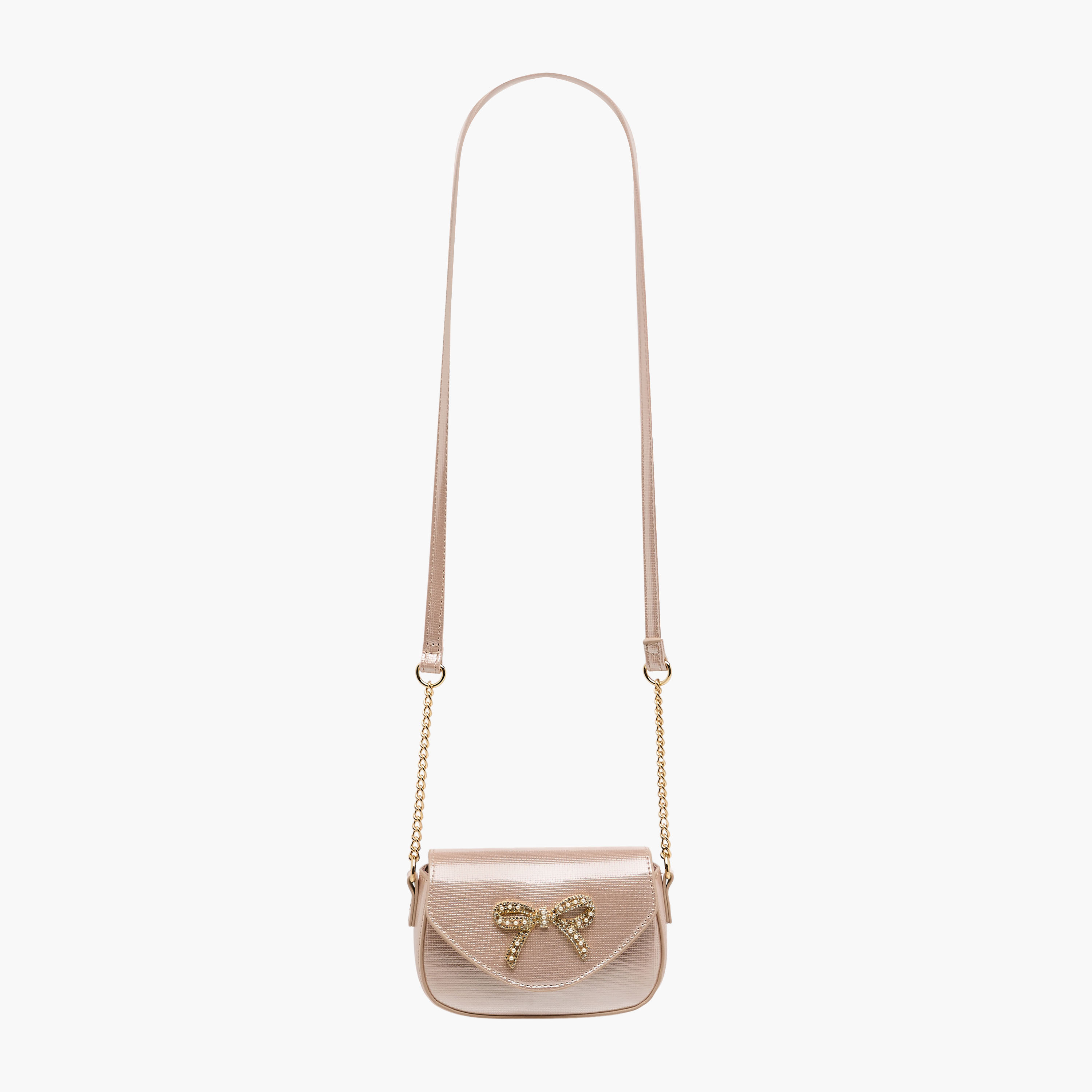 Celeste Bow Embellished Crossbody Bag with Chain Strap-girls-accessories-bags-image-3