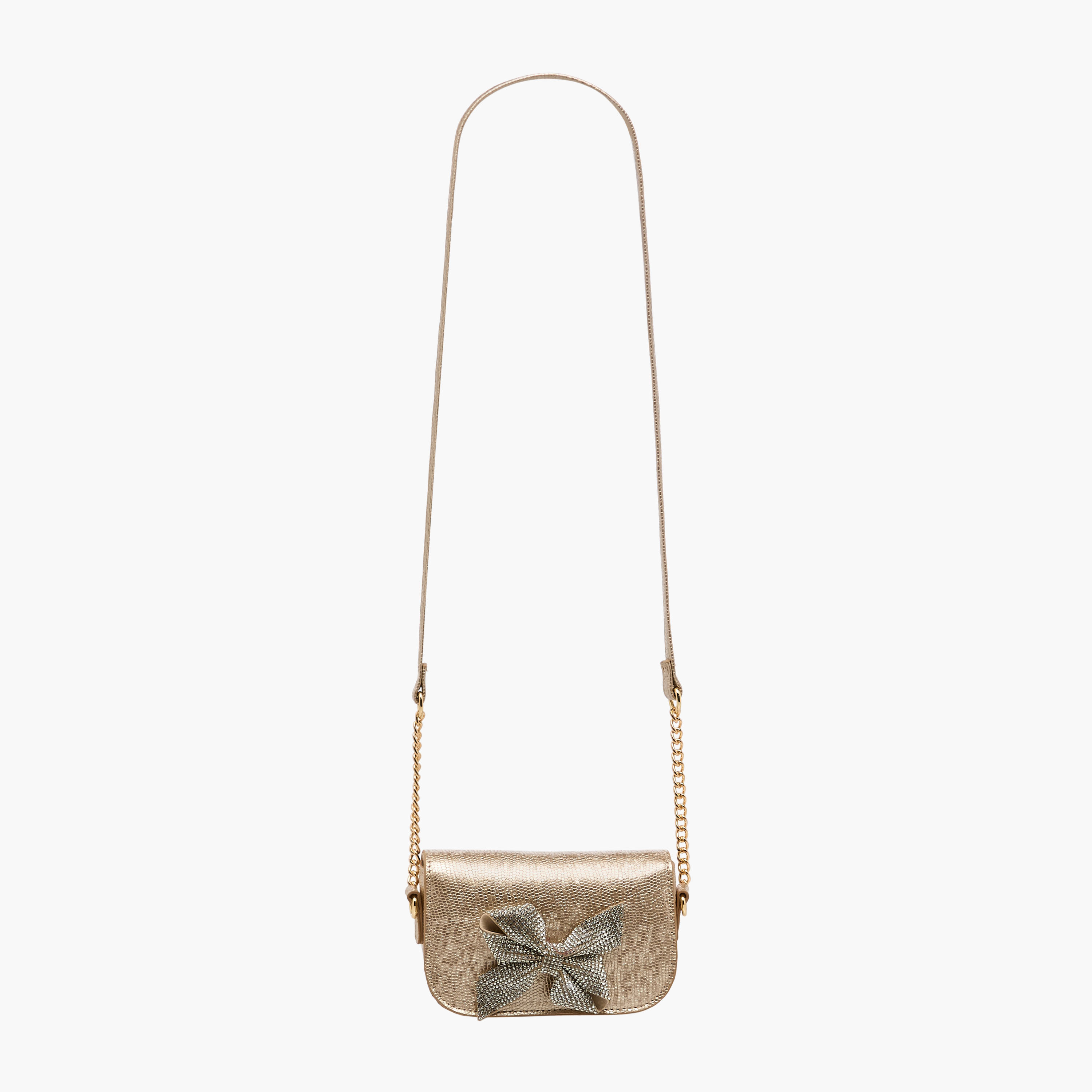 Celeste Bow Embellished Crossbody Bag with Chain Strap-girls-accessories-bags-image-3