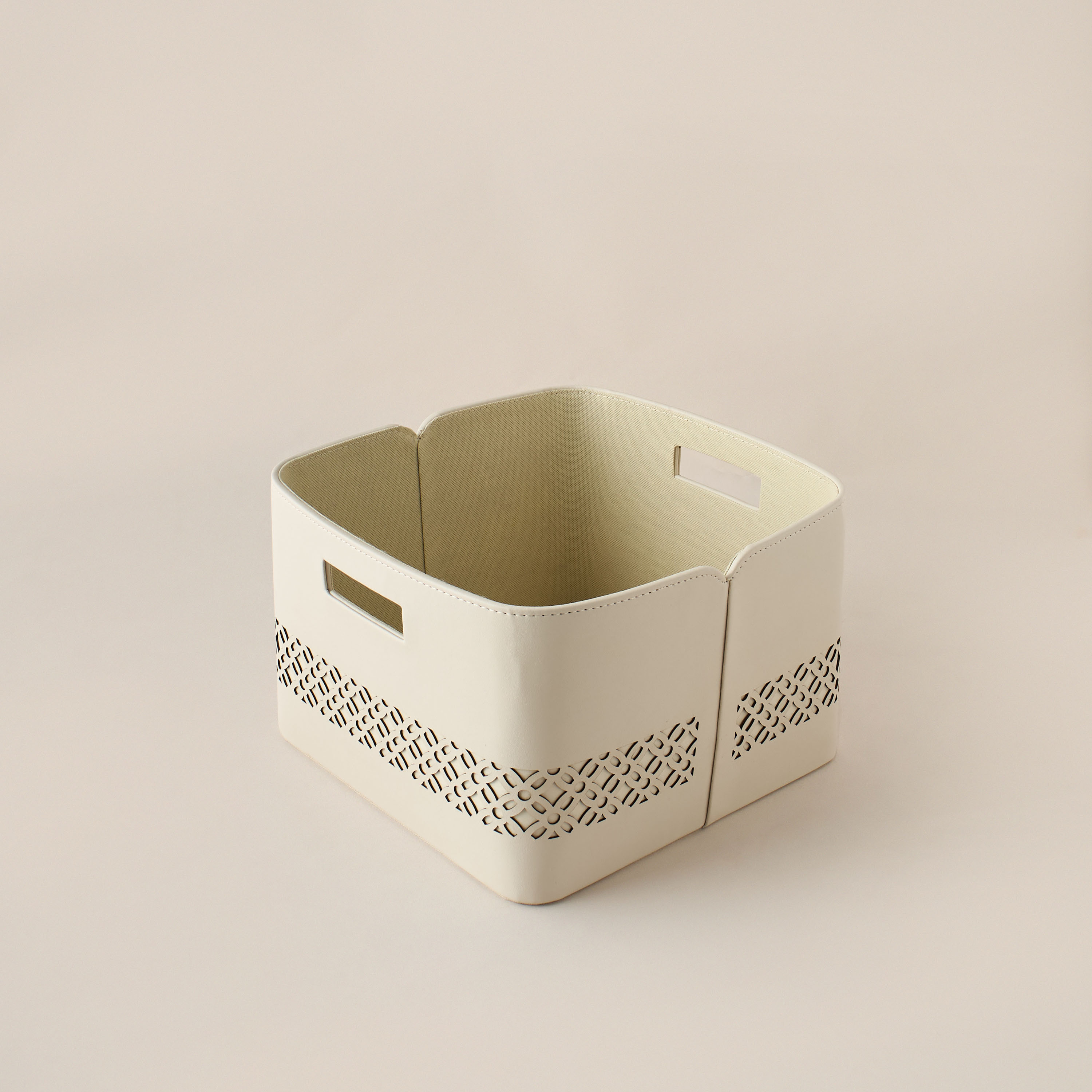 Cutwork Accent Storage Basket - 32x31x21 cms-household-storage-storagesolutions-storageboxesandbaskets-image-1