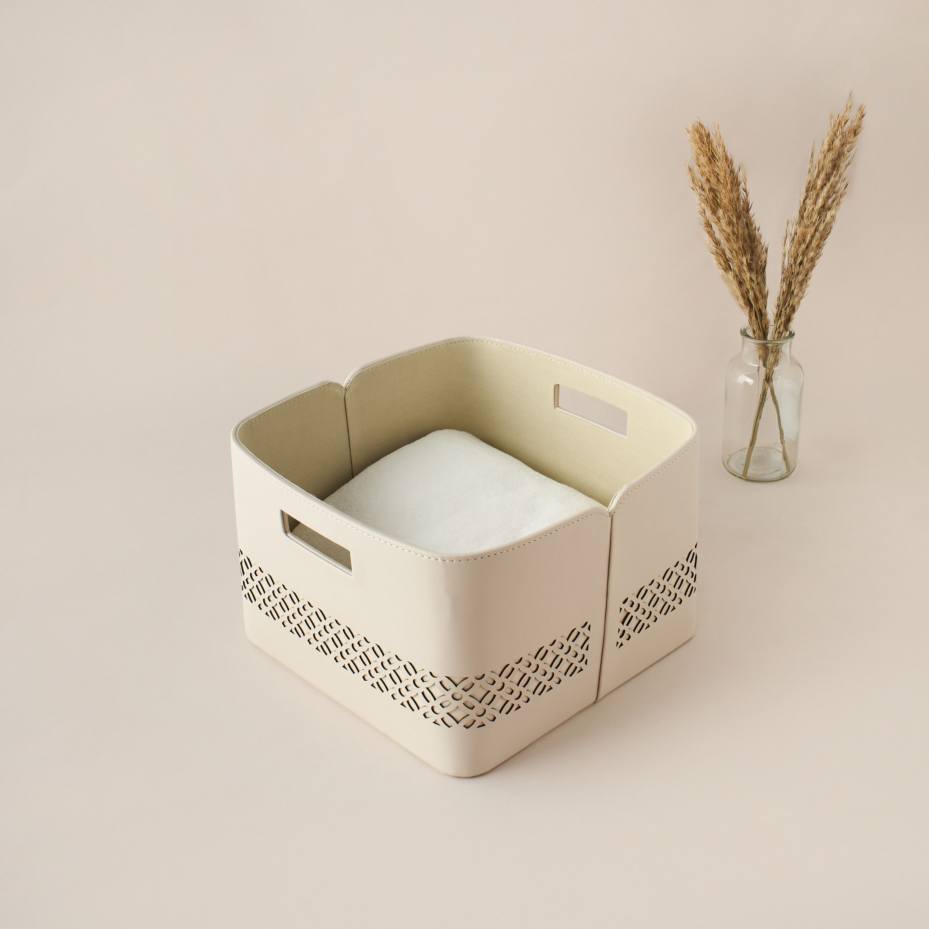 Cutwork Accent Storage Basket - 32x31x21 cms-household-storage-storagesolutions-storageboxesandbaskets-image-2
