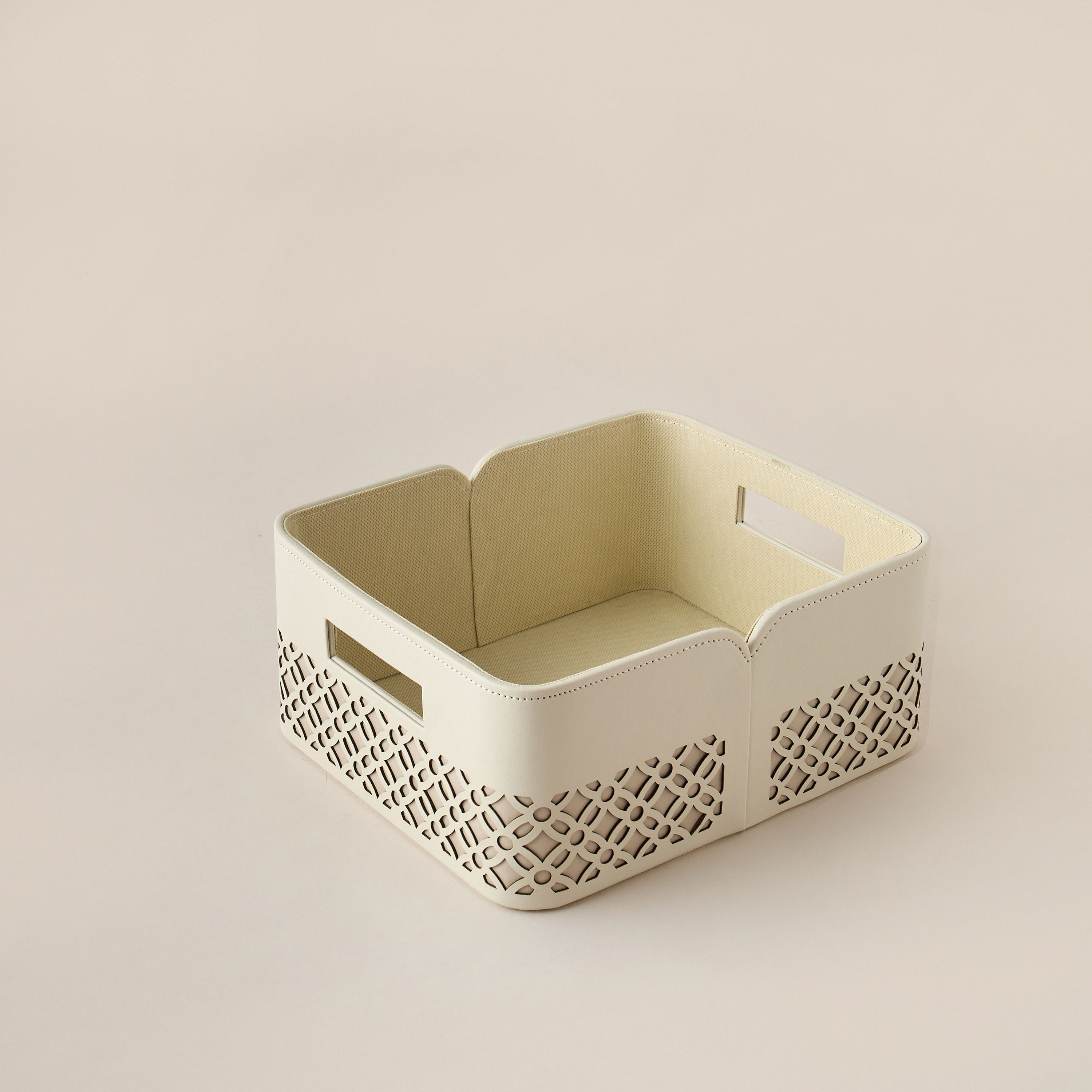 Cutwork Accent Storage Basket - 28x24x13 cms-household-storage-storagesolutions-storageboxesandbaskets-image-1