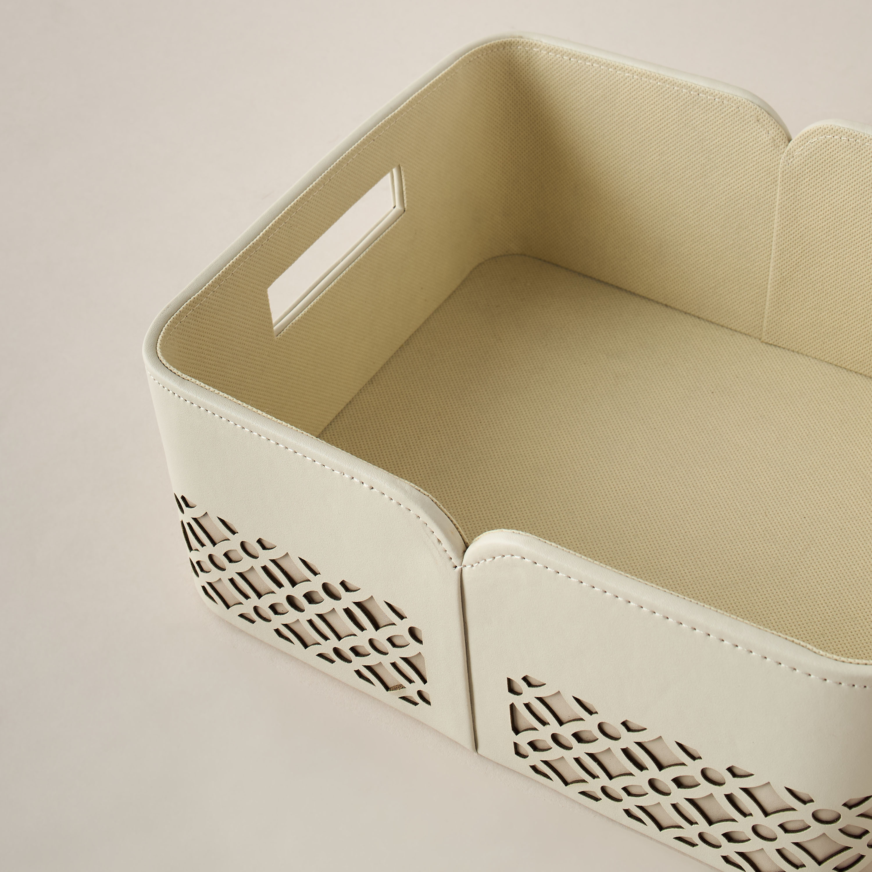 Cutwork Accent Storage Basket - 28x24x13 cms-household-storage-storagesolutions-storageboxesandbaskets-image-3