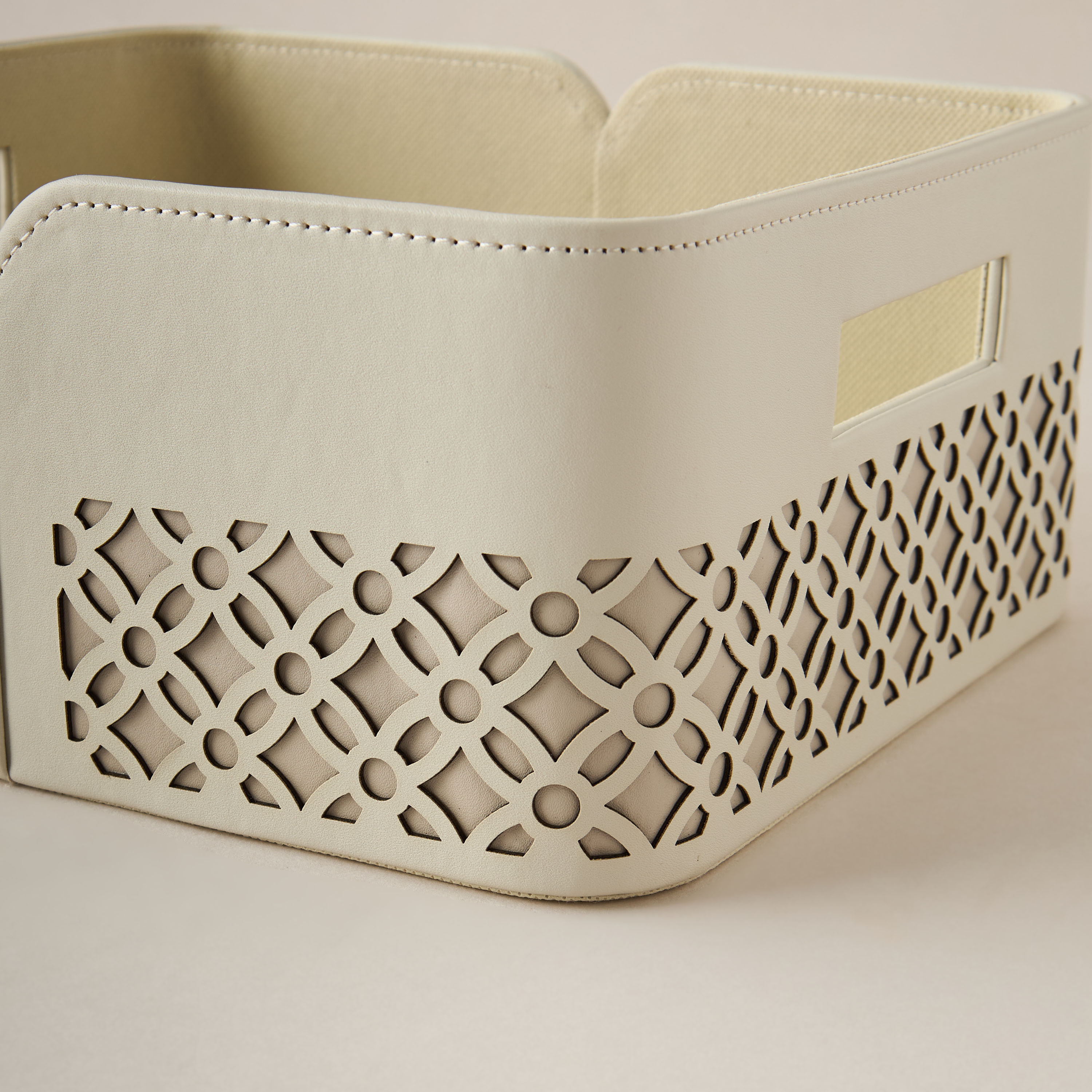 Cutwork Accent Storage Basket - 28x24x13 cms-household-storage-storagesolutions-storageboxesandbaskets-image-4