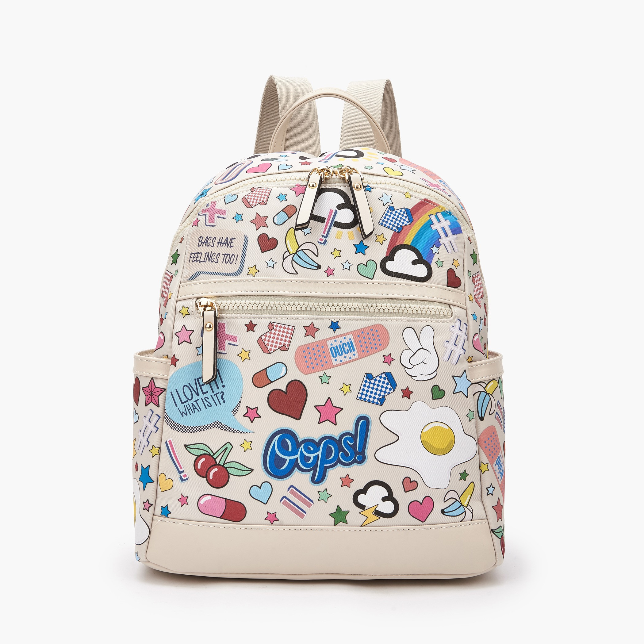 Missy Graphic Print Backpack with Adjustable Straps-women-bagsandwallets-backpacks-image-1