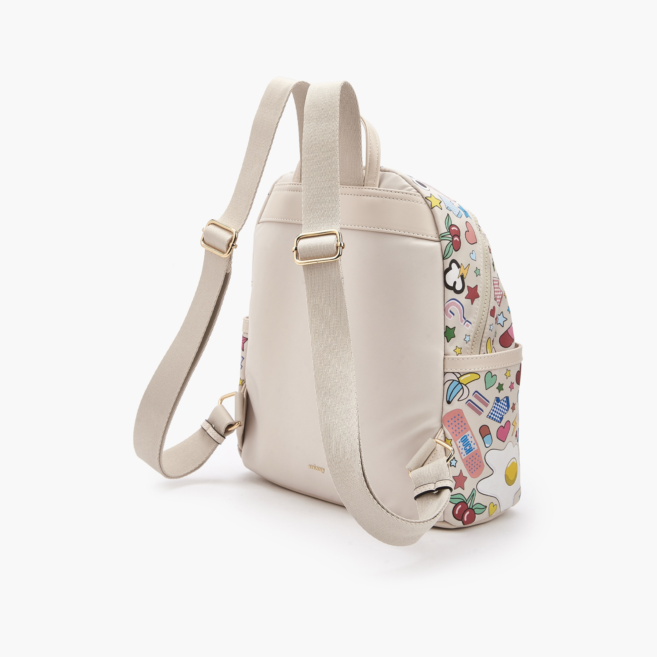 Missy Graphic Print Backpack with Adjustable Straps-women-bagsandwallets-backpacks-image-3