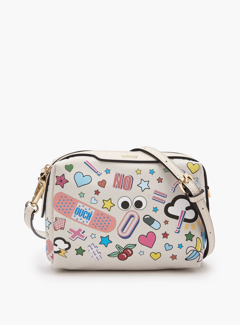 Missy Graphic Print Crossbody Bag with Zip Closure-women-bagsandwallets-handbags-image-1