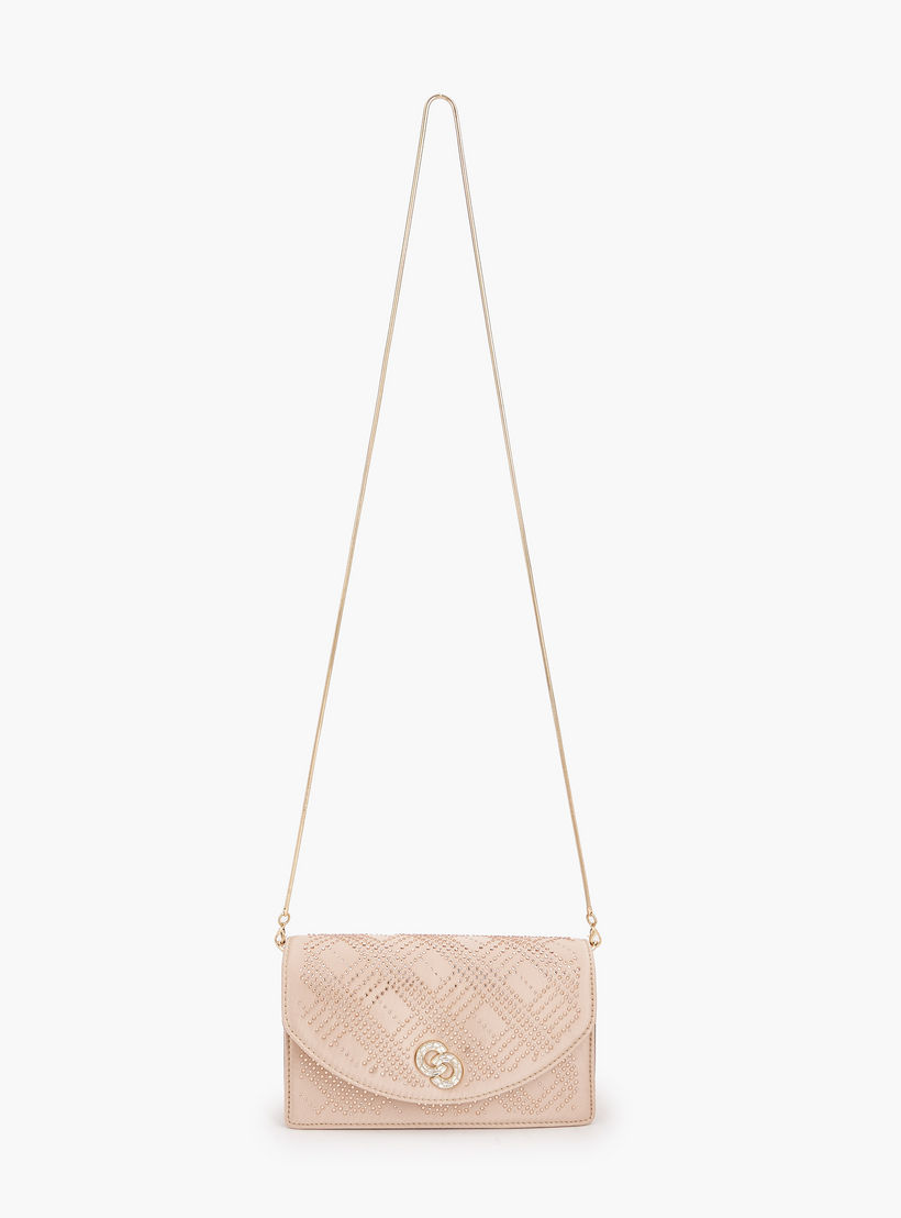 شنطة كروس بودي مزينة بحزام سلسلة قابل للفصل من سيليست-women-bagsandwallets-handbags-image-3