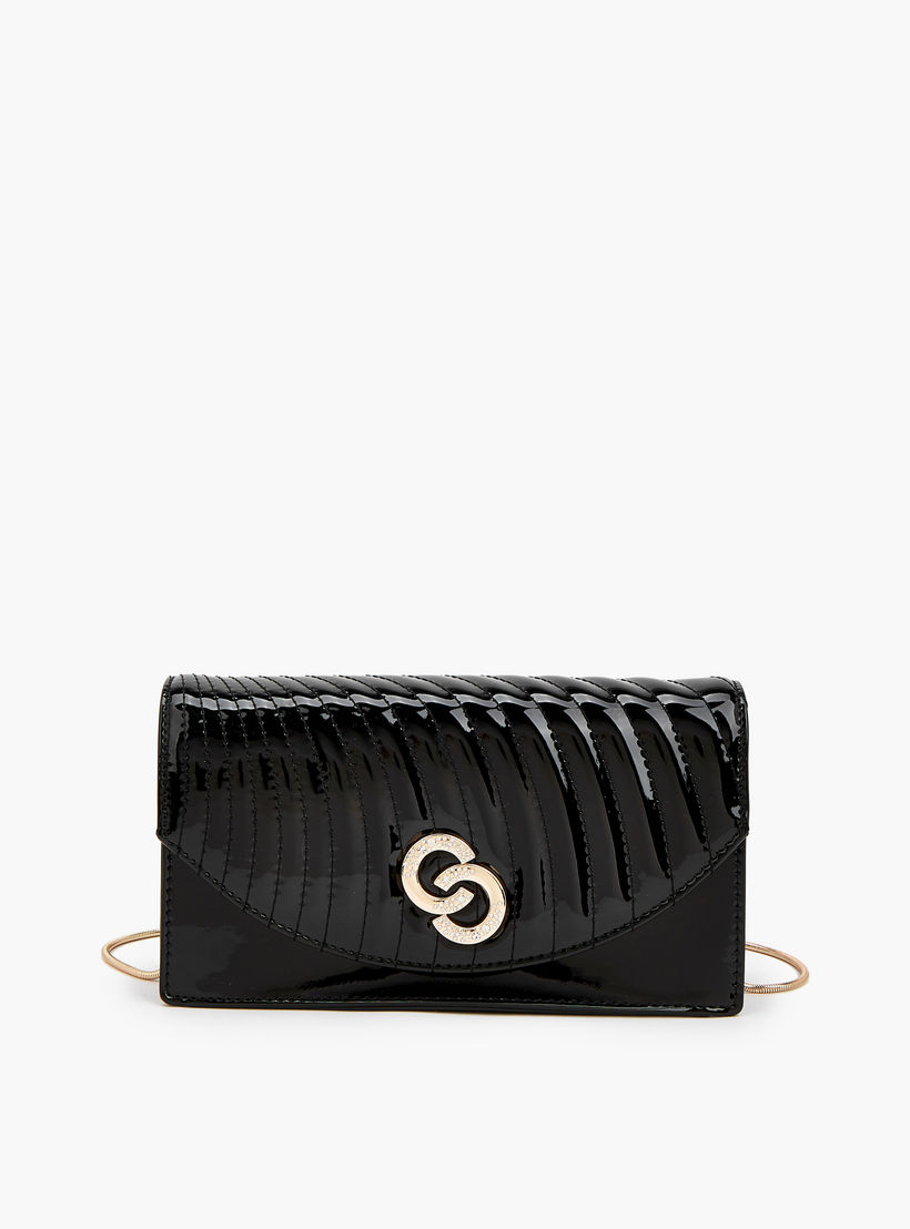 شنطة كروس بودي مبطّنة بسلسلة معدنية قابلة للفصل من سيليست-women-bagsandwallets-handbags-image-1