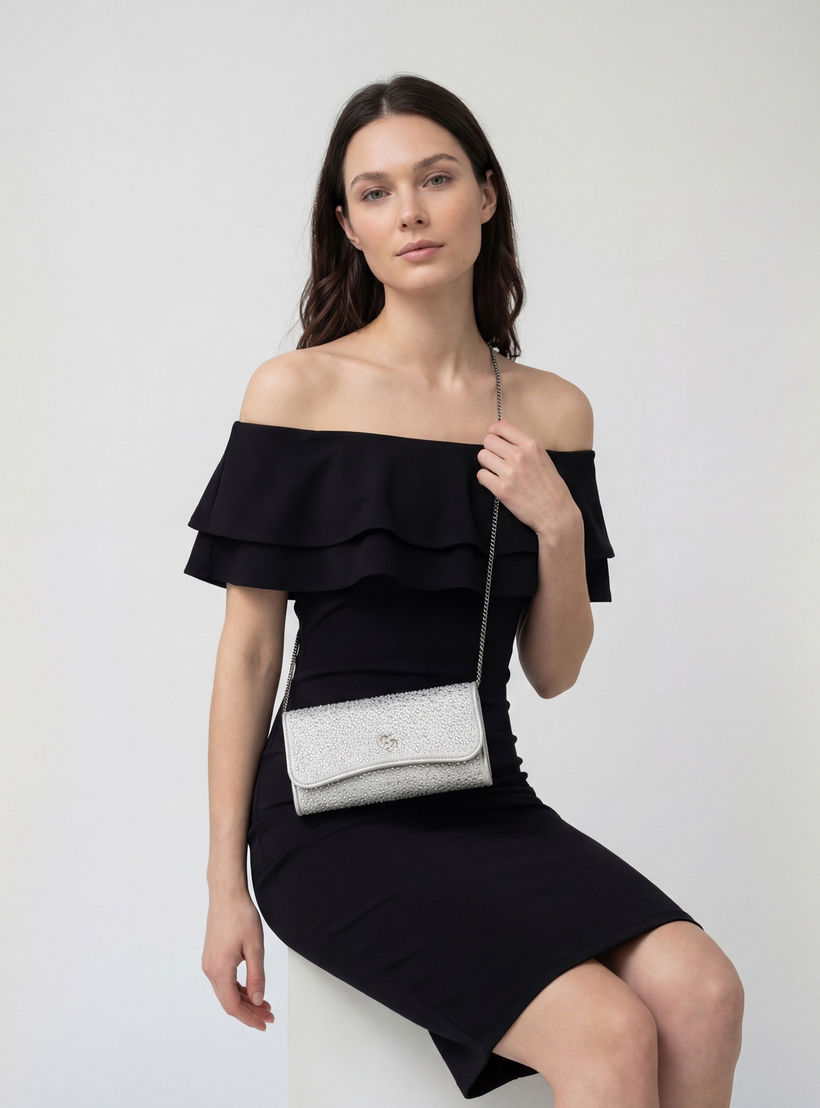 شنطة كروسبودي مزينة بحزام سلسلة قابل للفصل من سيليست-women-bagsandwallets-handbags-image-2