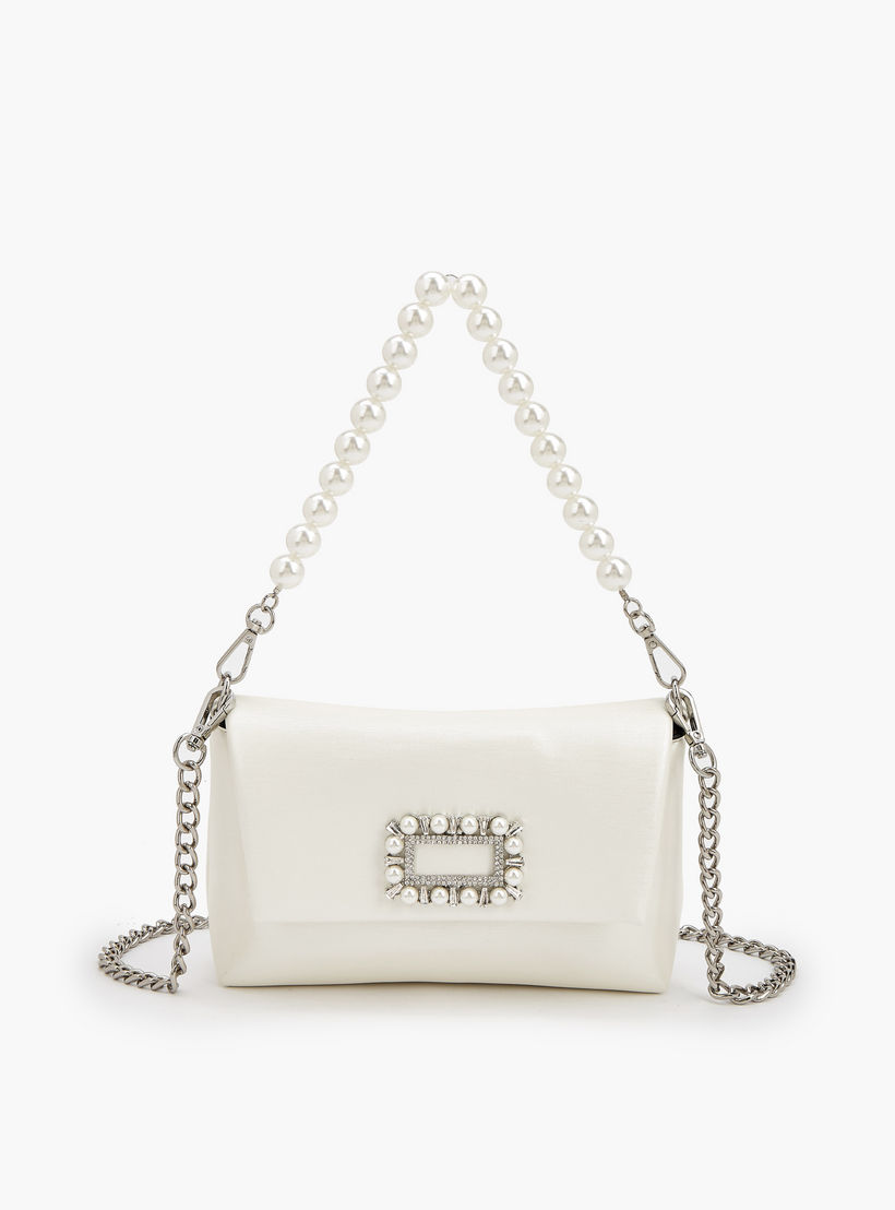 شنطة كروس بودي مزينة باللؤلؤ مع حزام سلسلة من سيليست-women-bagsandwallets-handbags-image-1