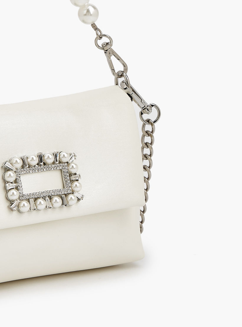 شنطة كروس بودي مزينة باللؤلؤ مع حزام سلسلة من سيليست-women-bagsandwallets-handbags-image-4