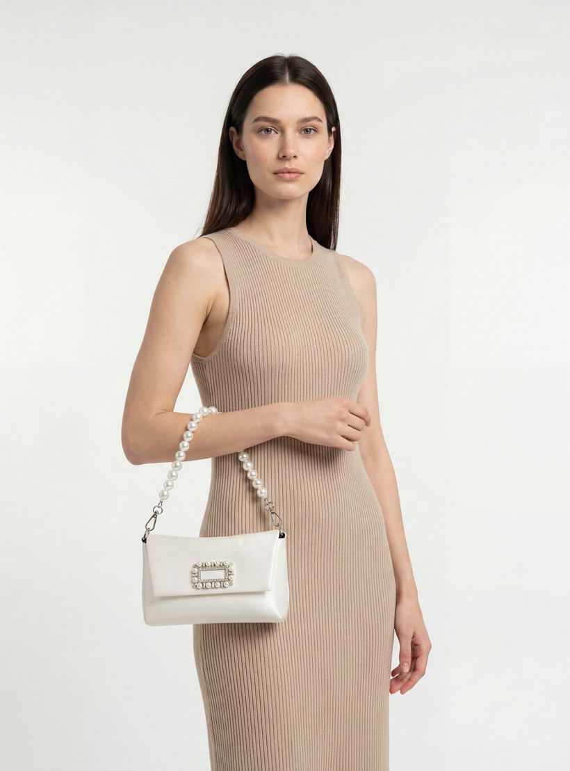 شنطة كروس بودي مزينة باللؤلؤ مع حزام سلسلة من سيليست-women-bagsandwallets-handbags-image-2