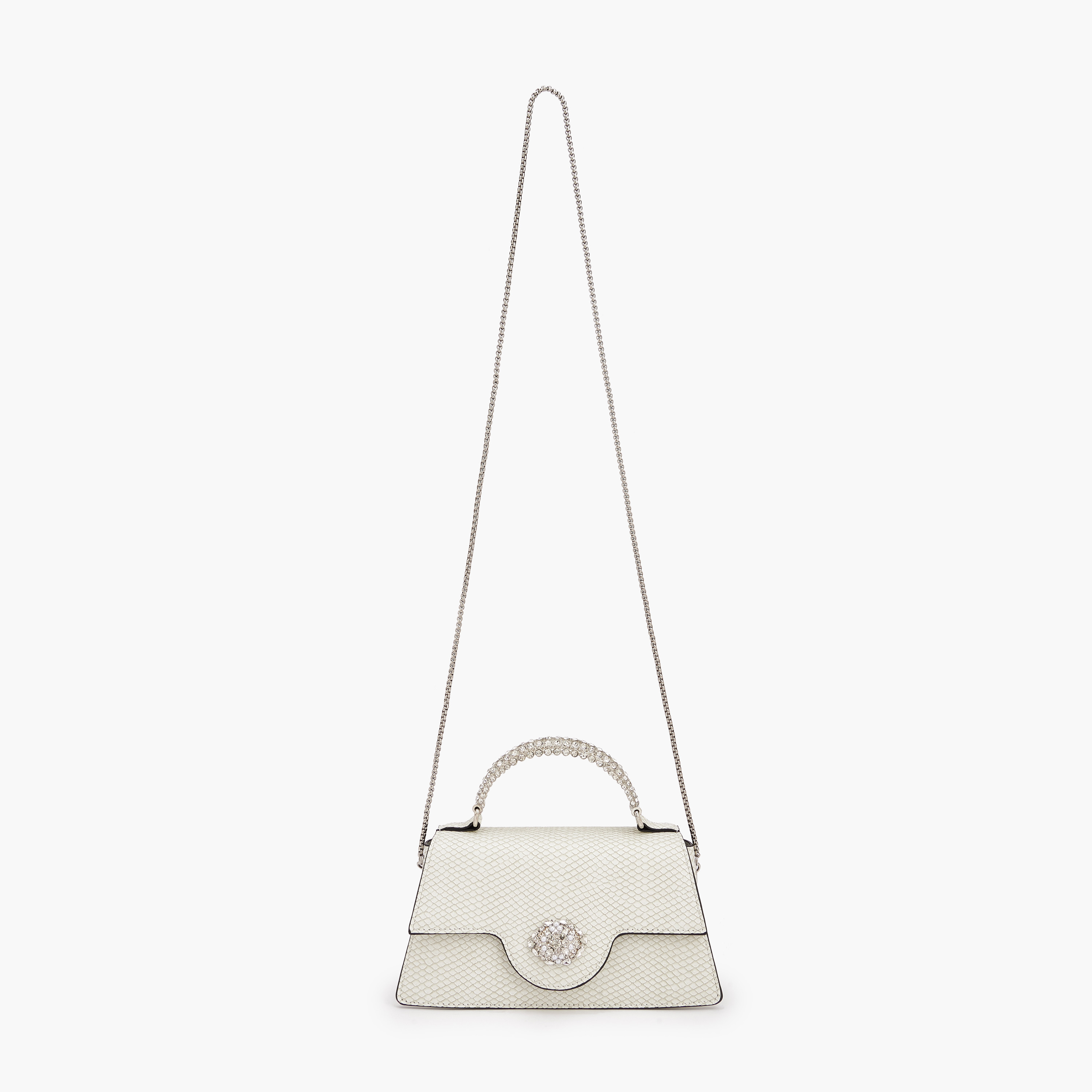 Celeste Stone Embellished Satchel Bag with Chain Strap-women-bagsandwallets-handbags-image-2