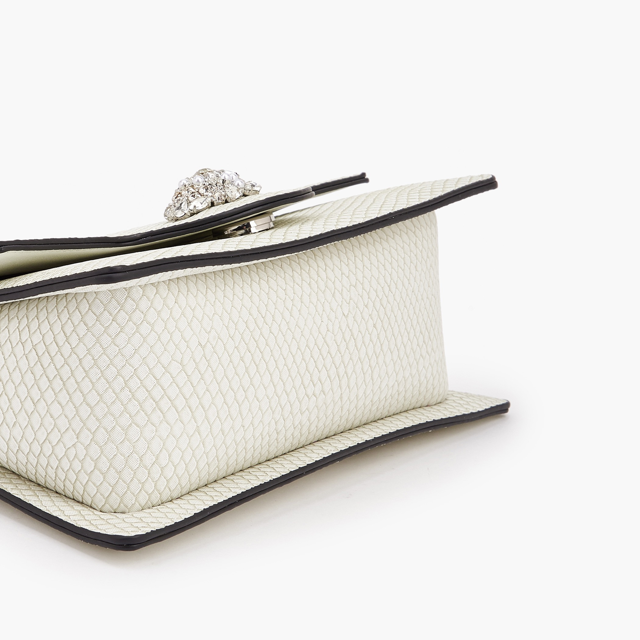 Celeste Stone Embellished Satchel Bag with Chain Strap-women-bagsandwallets-handbags-image-6