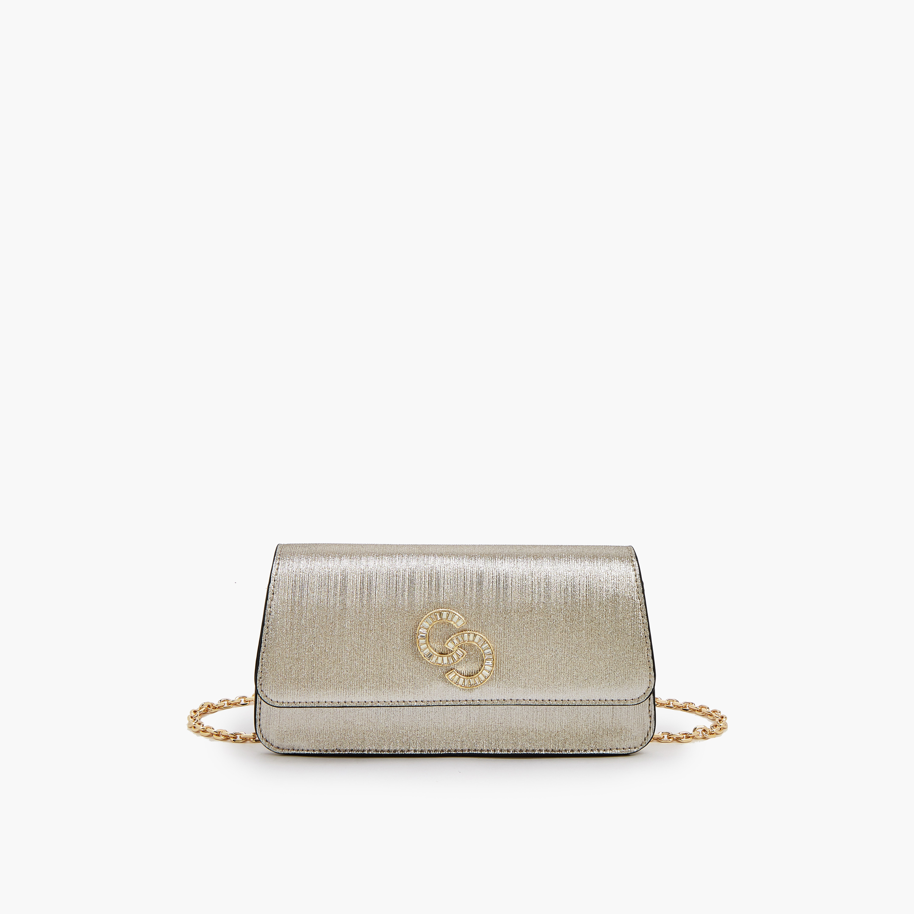 Celeste Textured Crossbody Bag with Detachable Chain Strap-women-bagsandwallets-handbags-image-1