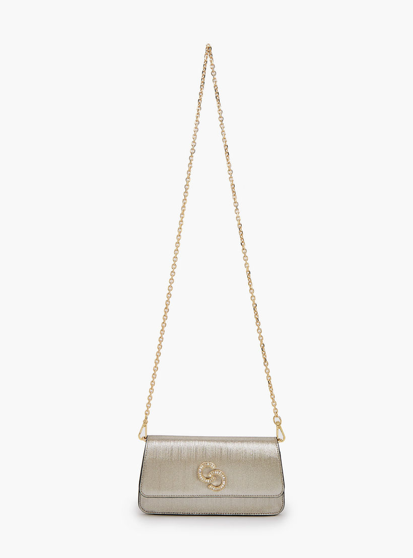 Celeste Textured Crossbody Bag with Detachable Chain Strap-women-bagsandwallets-handbags-image-3