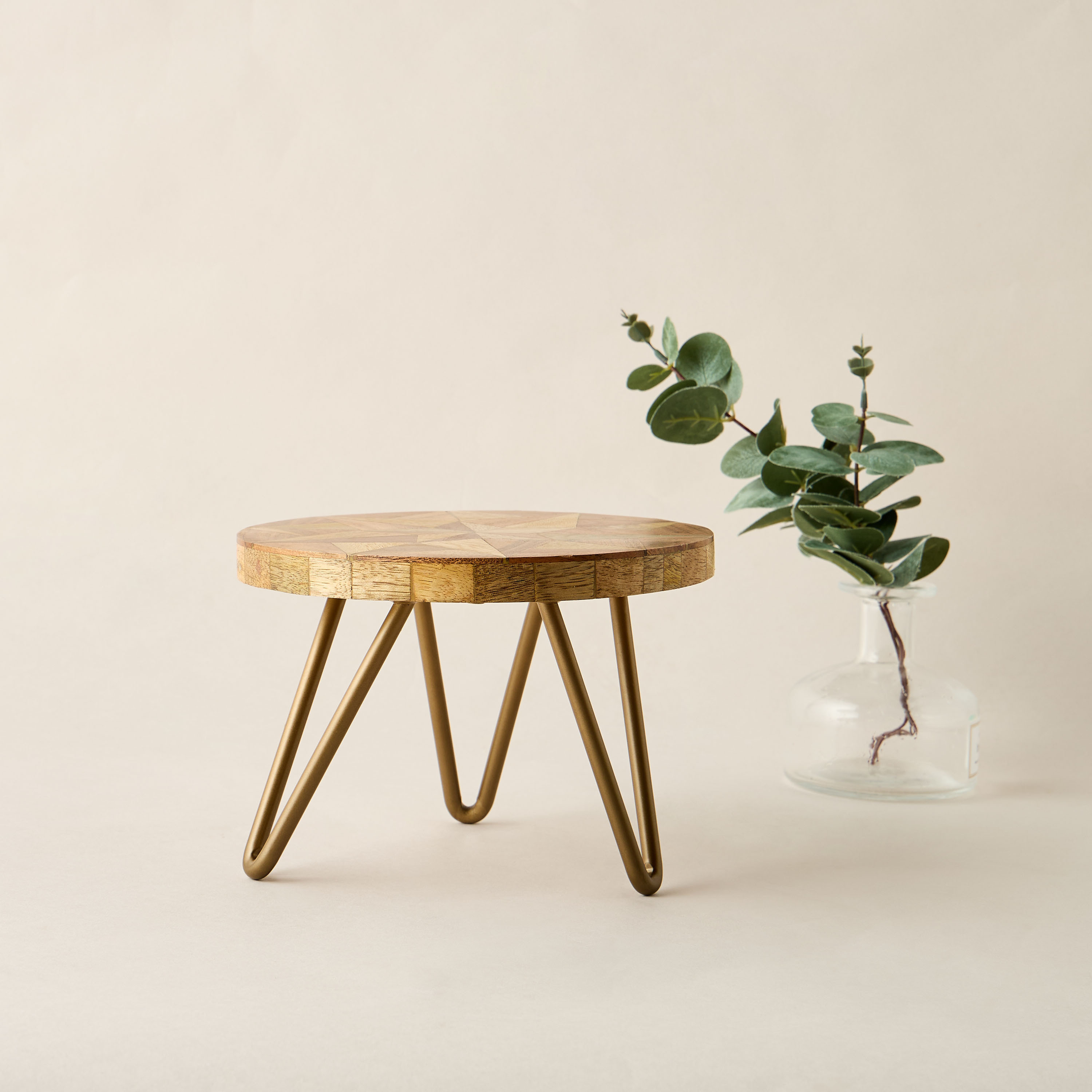 Geometric Textured Top Plant Stand - 20x20 cms-household-gardenandoutdoor-trellisandstands-plantstands-image-1