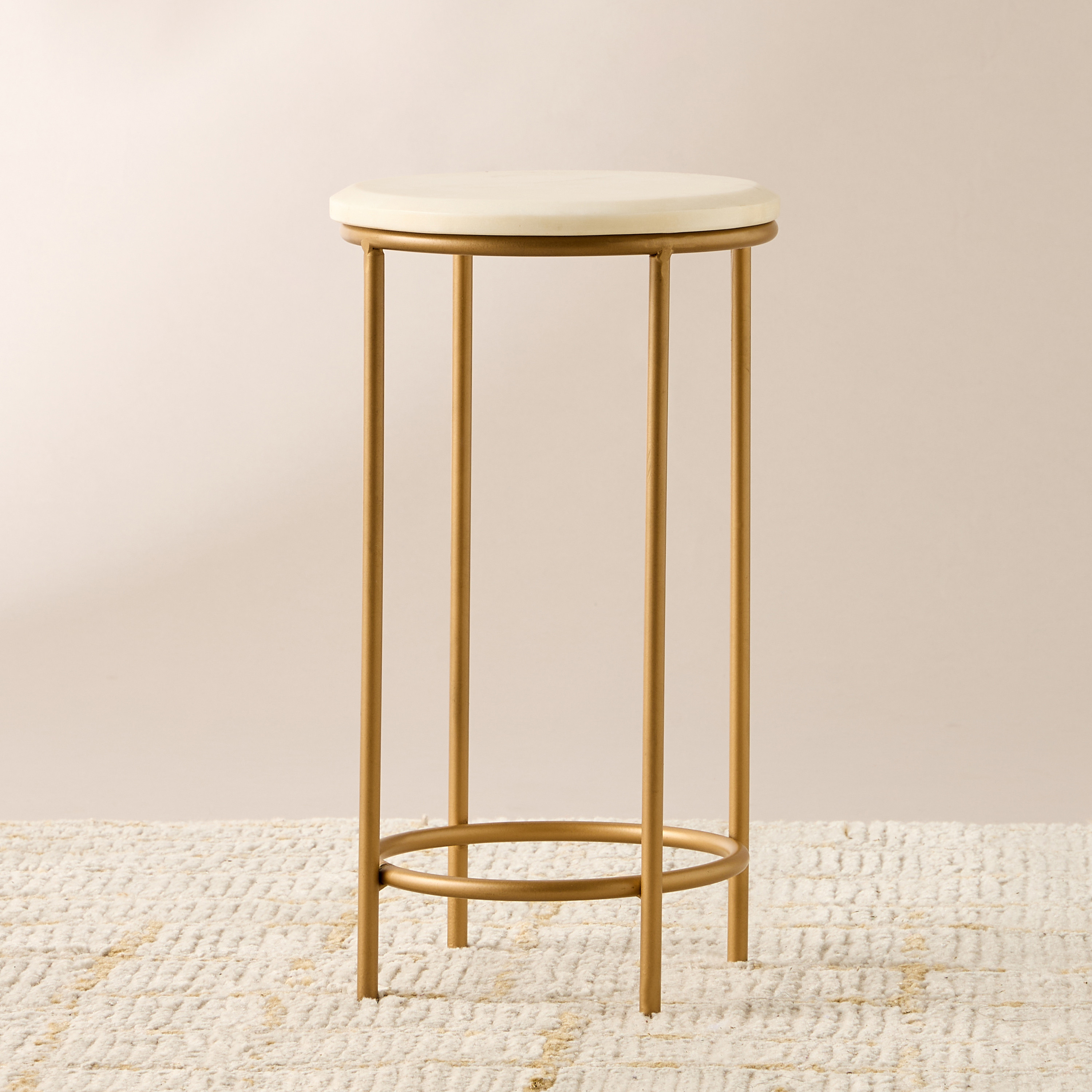 Beveled Marble Top Plant Stand - 20x38 cms-household-gardenandoutdoor-trellisandstands-plantstands-image-2
