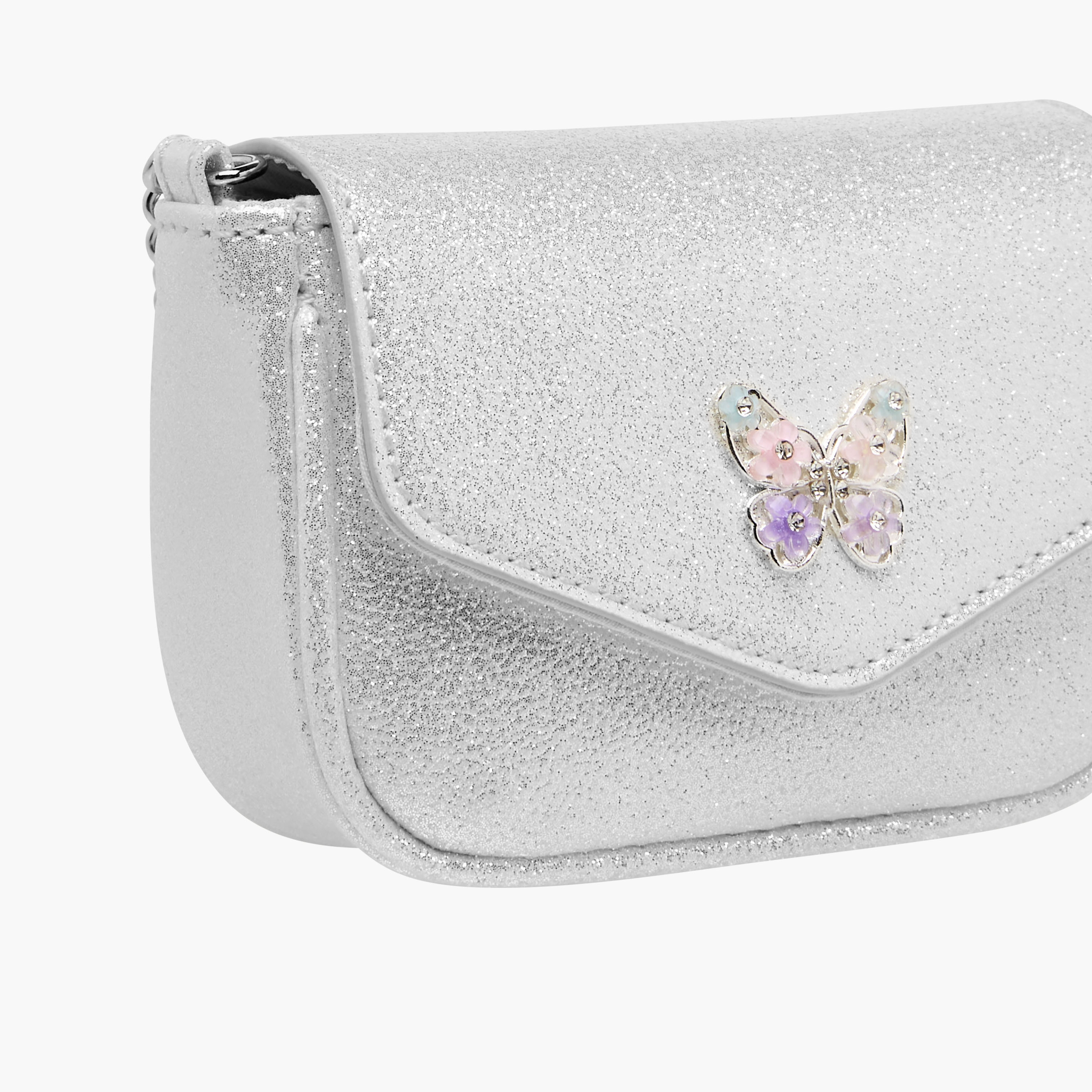 Celeste Butterfly Embellished Crossbody Bag with Chain Strap-girls-accessories-bags-image-5
