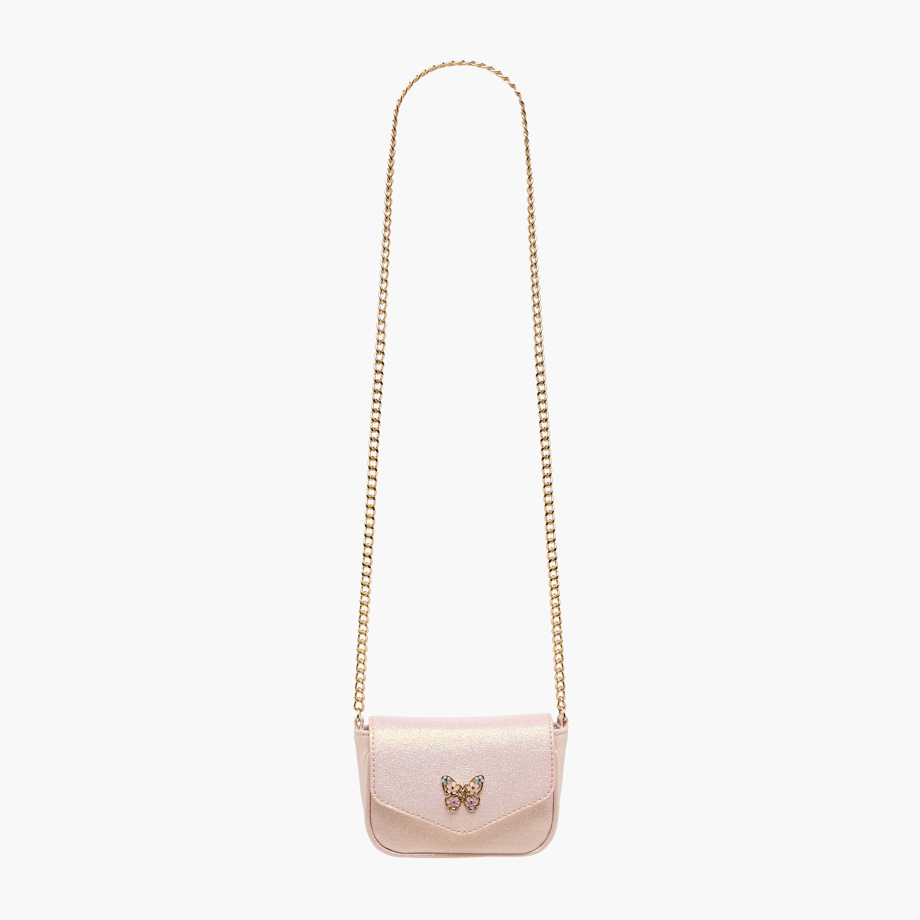 Celeste Butterfly Embellished Crossbody Bag with Chain Strap-girls-accessories-bags-image-2