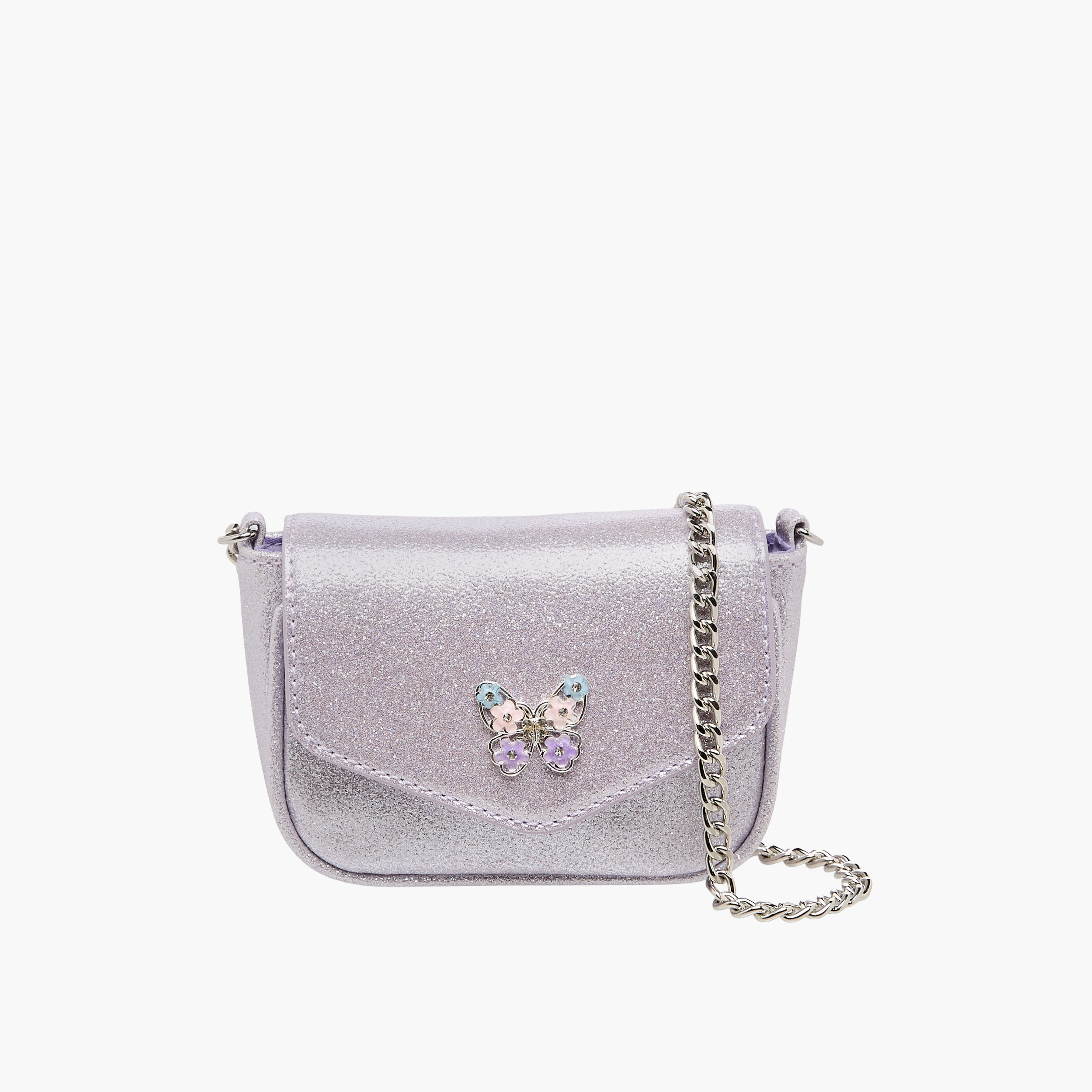 Celeste Butterfly Embellished Crossbody Bag with Chain Strap-girls-accessories-bags-image-1