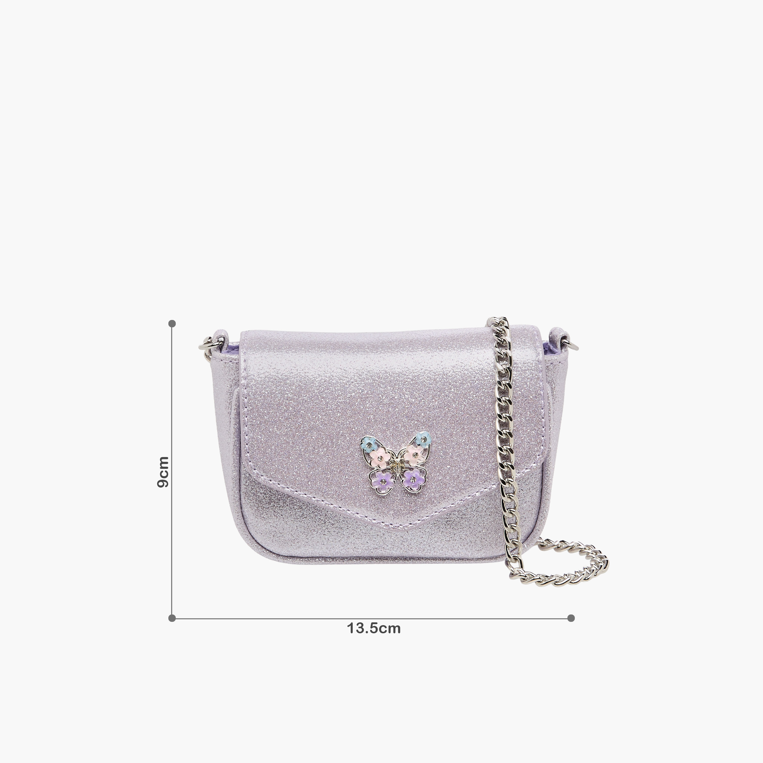 Celeste Butterfly Embellished Crossbody Bag with Chain Strap-girls-accessories-bags-image-2