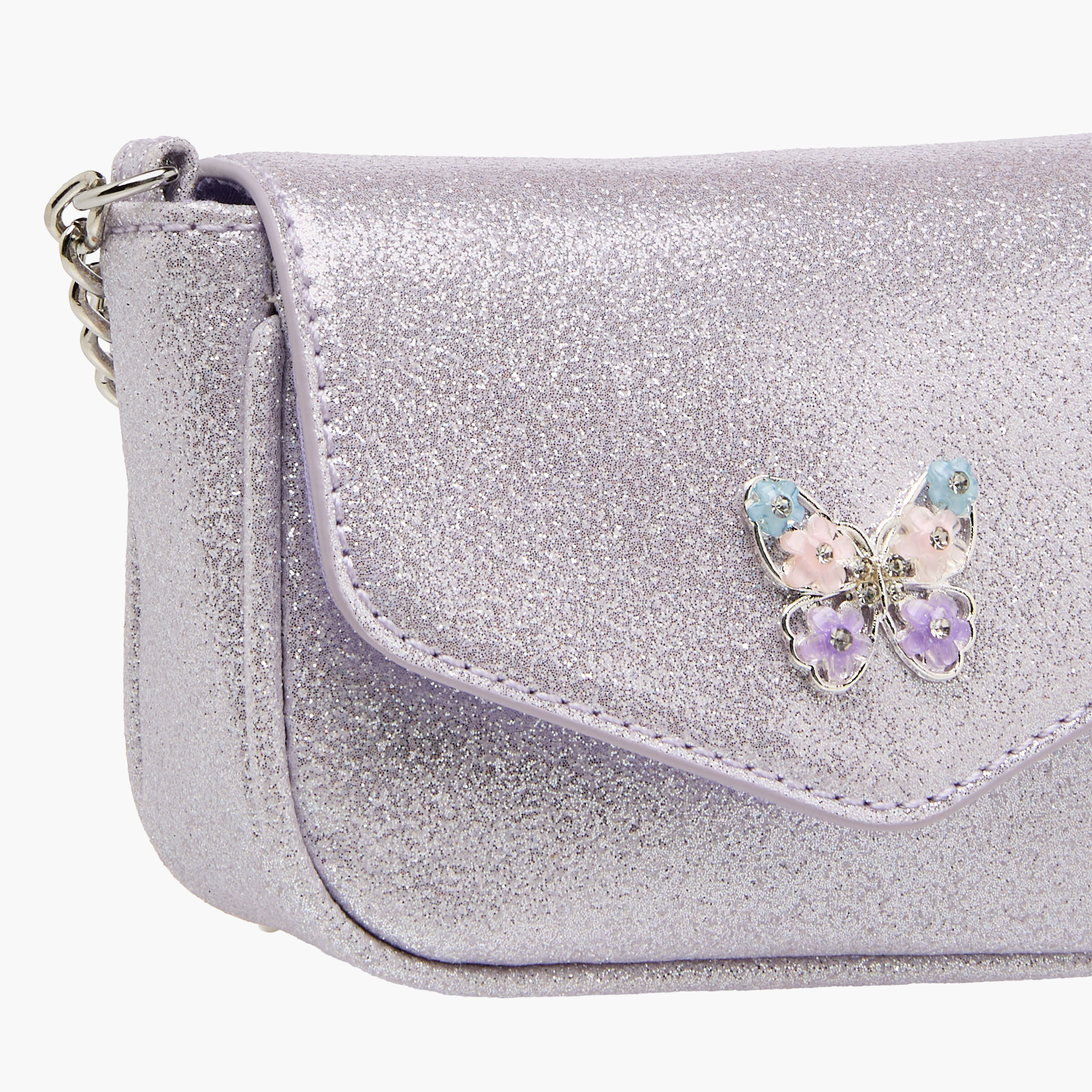 Celeste Butterfly Embellished Crossbody Bag with Chain Strap-girls-accessories-bags-image-5