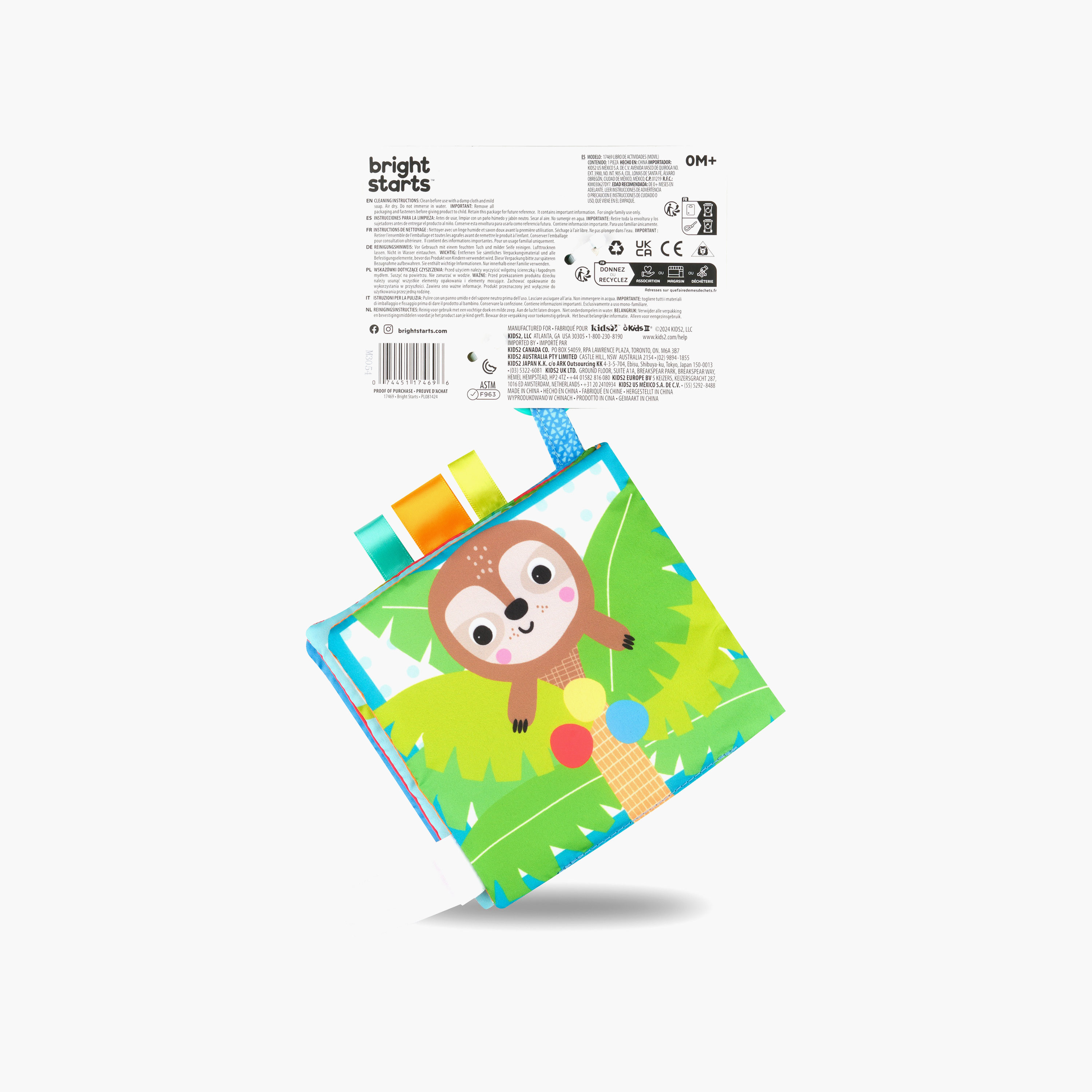Bright Starts Safari Buddy Soft Book Multicolor-toys-babyandtoddlertoys-strollertoys-image-2
