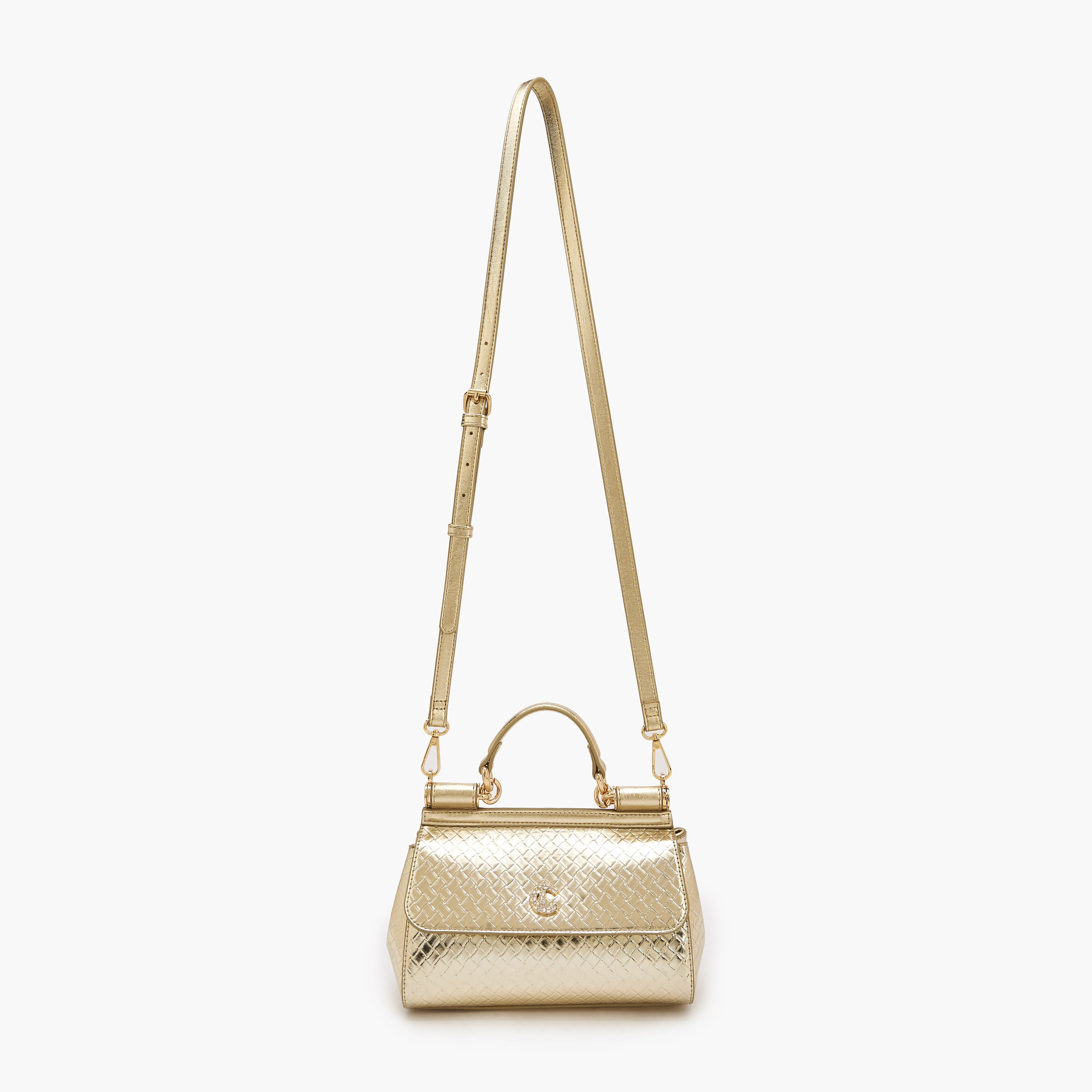 Le Confort Weave Textured Satchel Bag with Detachable Strap-women-bagsandwallets-handbags-image-2