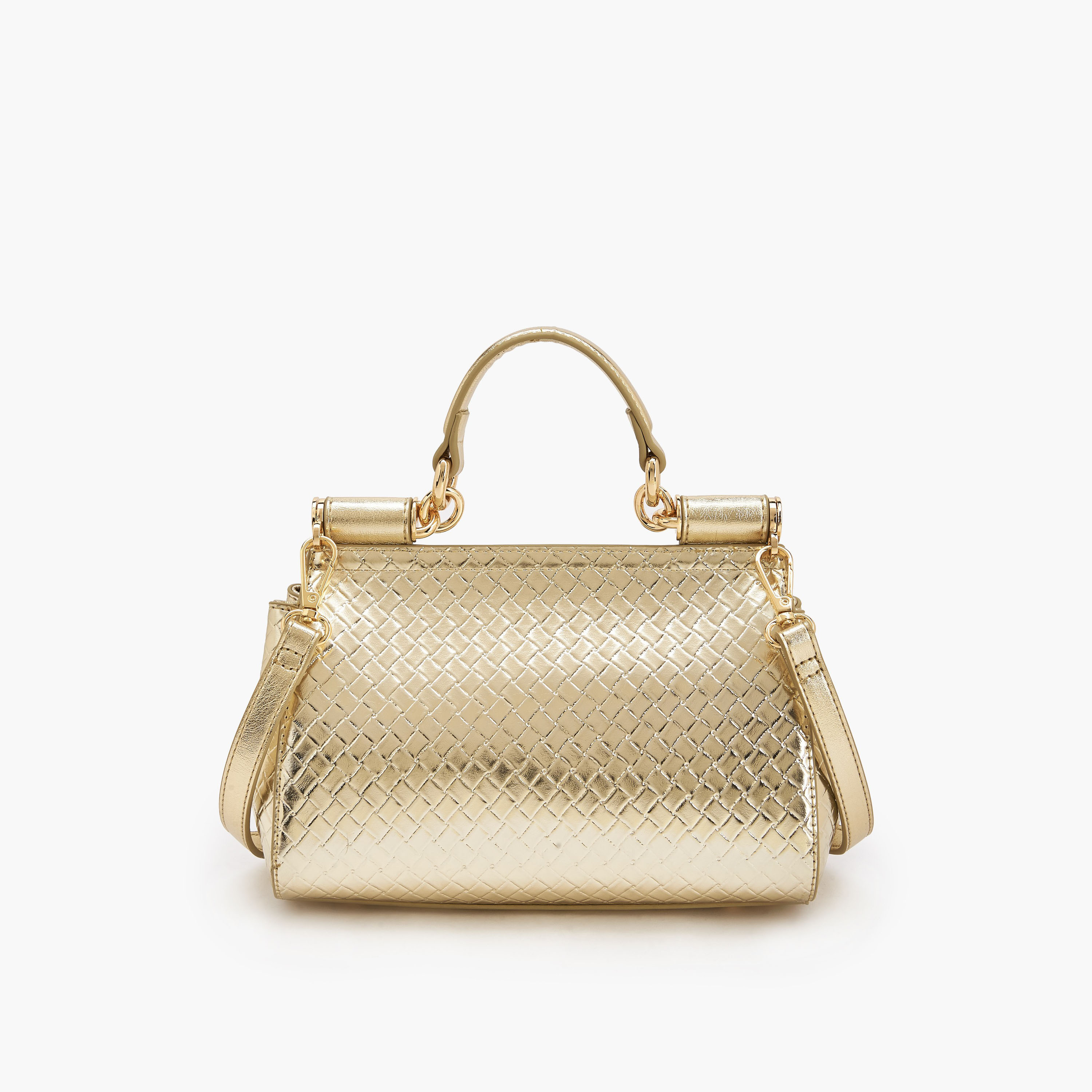 Le Confort Weave Textured Satchel Bag with Detachable Strap-women-bagsandwallets-handbags-image-5