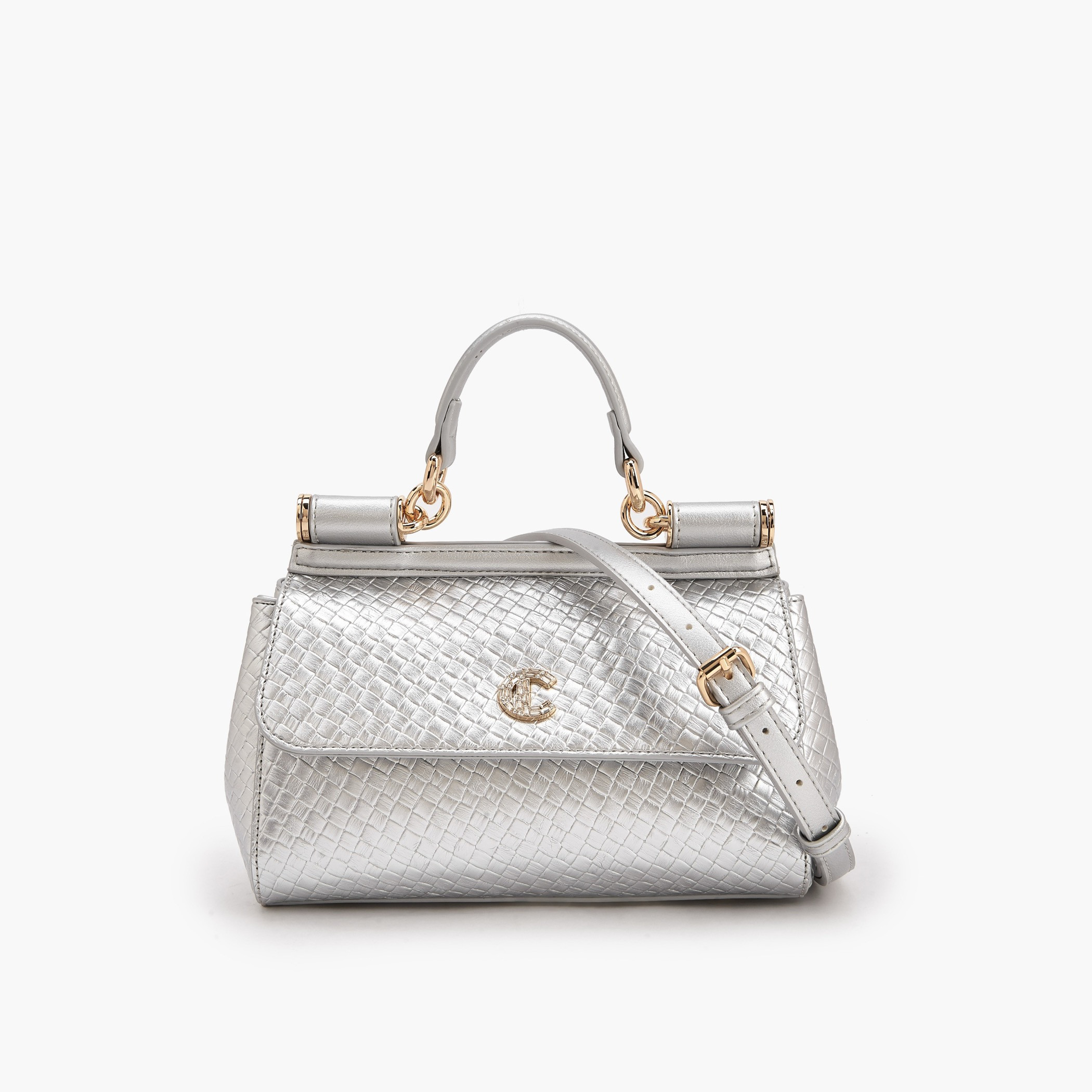 Le Confort Weave Textured Satchel Bag with Detachable Strap-women-bagsandwallets-handbags-image-1