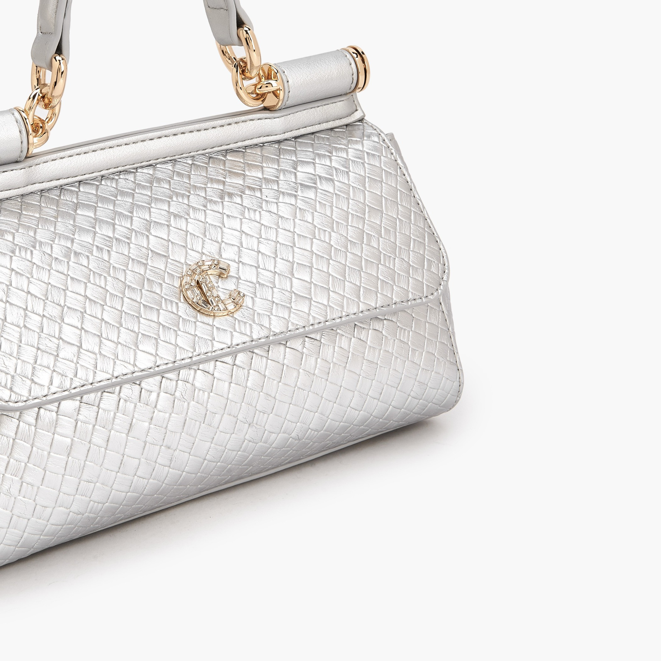 Le Confort Weave Textured Satchel Bag with Detachable Strap-women-bagsandwallets-handbags-image-4