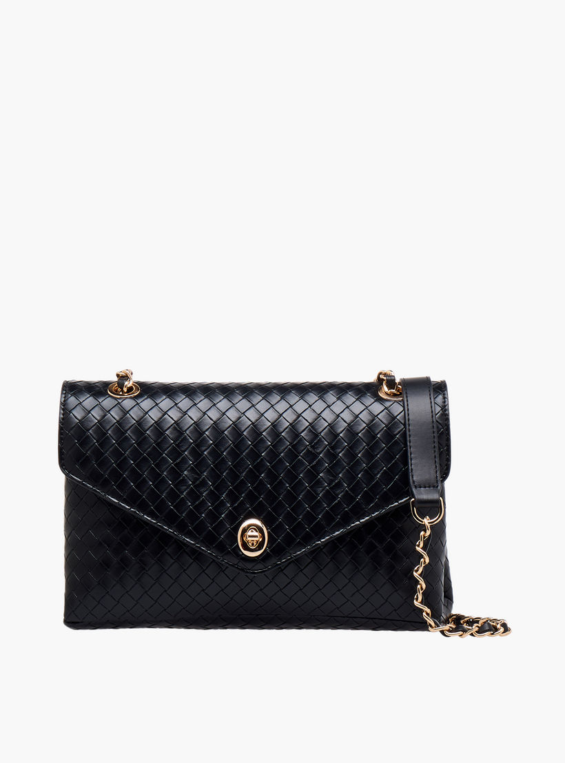 شنطة كروس بودي منسوجة بارزة الملمس بحزام سلسلة من لو كونفورت-women-bagsandwallets-handbags-image-1