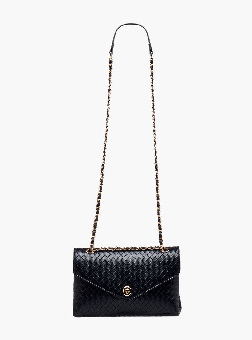 شنطة كروس بودي منسوجة بارزة الملمس بحزام سلسلة من لو كونفورت-women-bagsandwallets-handbags-image-4