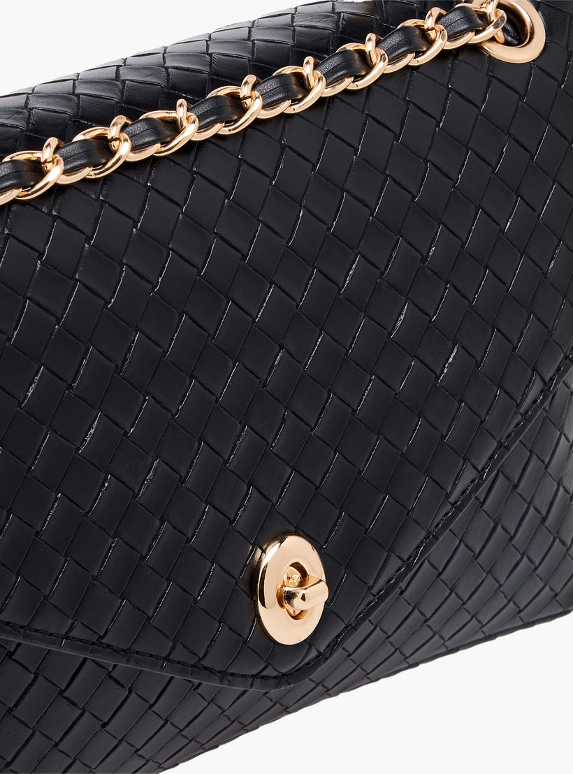 شنطة كروس بودي منسوجة بارزة الملمس بحزام سلسلة من لو كونفورت-women-bagsandwallets-handbags-image-6