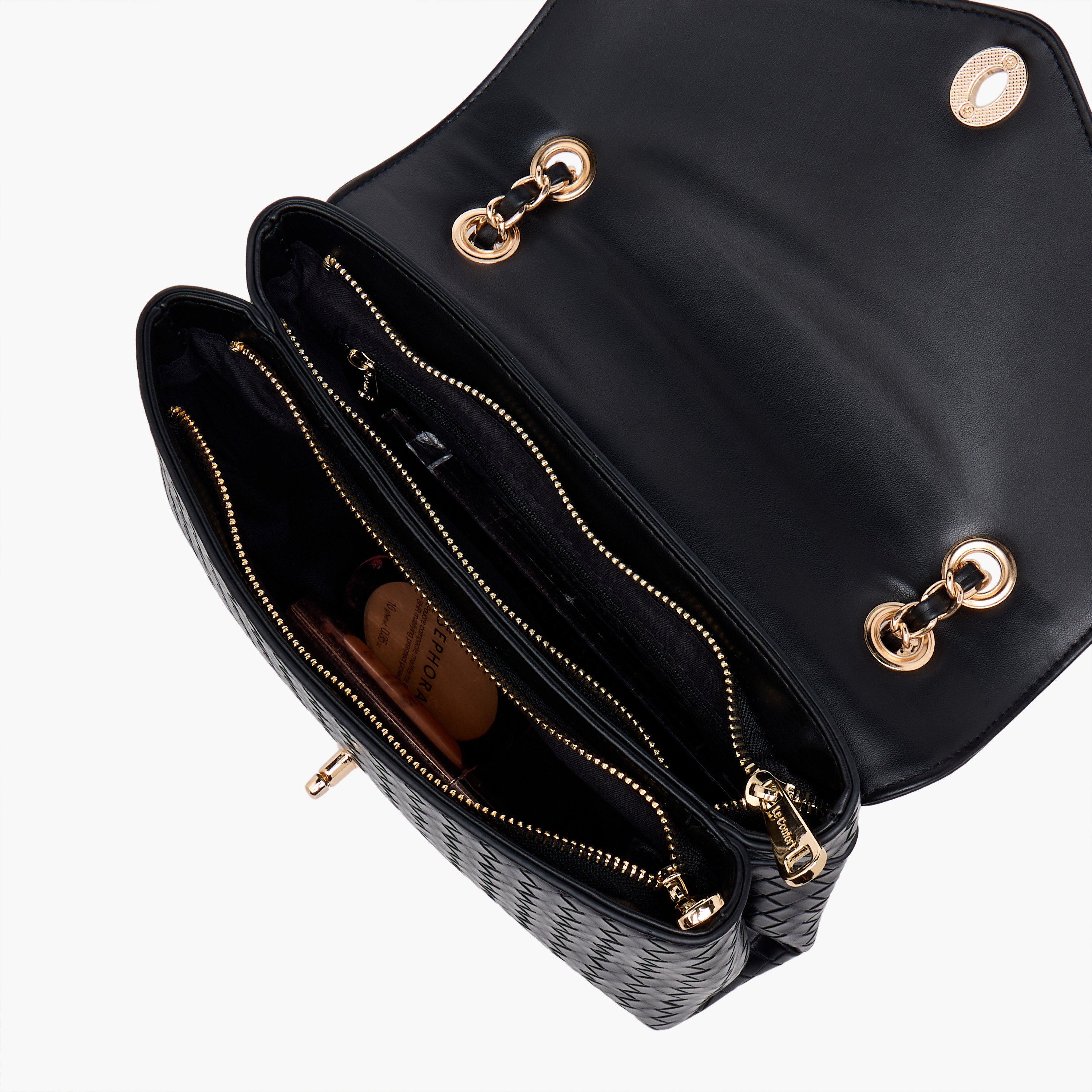 شنطة كروس بودي منسوجة بارزة الملمس بحزام سلسلة من لو كونفورت-women-bagsandwallets-handbags-image-9