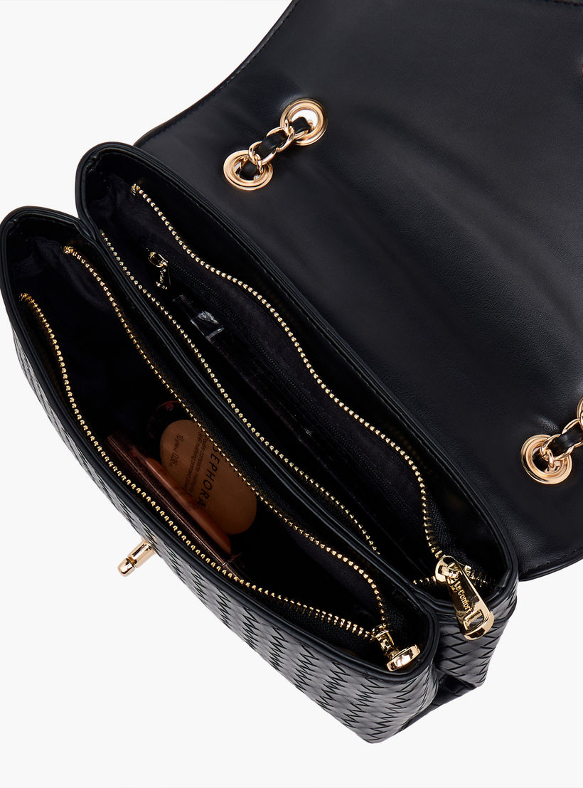 شنطة كروس بودي منسوجة بارزة الملمس بحزام سلسلة من لو كونفورت-women-bagsandwallets-handbags-image-9