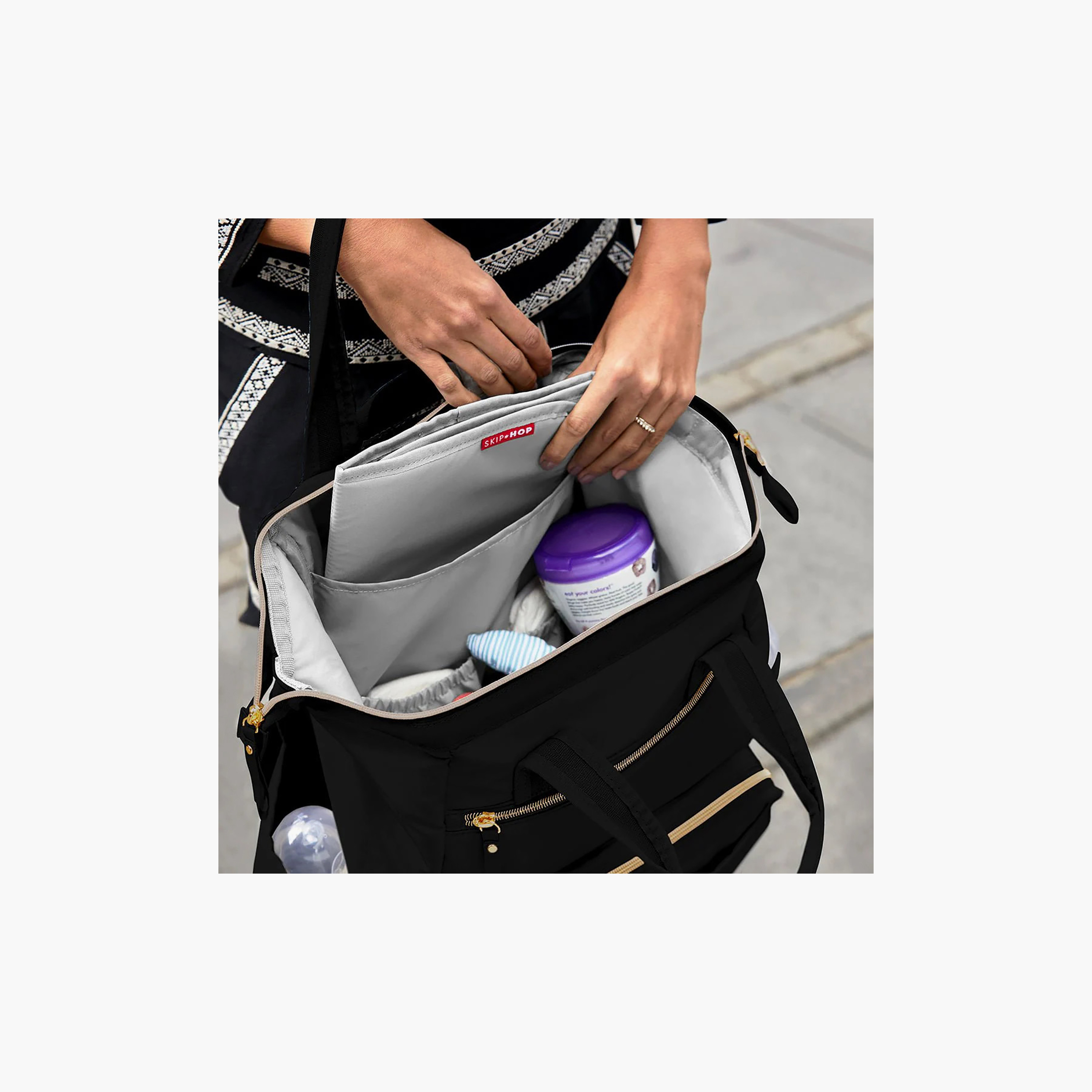 SkipHop Solid Diaper Backpack with Padded Shoulder Straps-baby-diapering-diaperbags-image-2