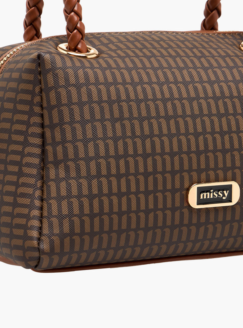 Missy Monogram Print Tote Bag with Braided Double Handle-women-bagsandwallets-handbags-image-5