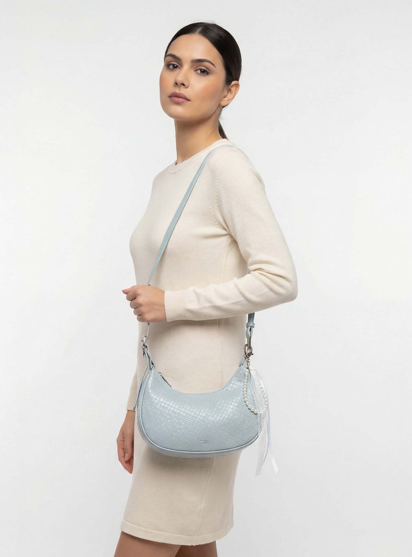 شنطة كتف بارزة الملمس بدلاية لؤلؤ وشريط من ميسي-women-bagsandwallets-handbags-image-2