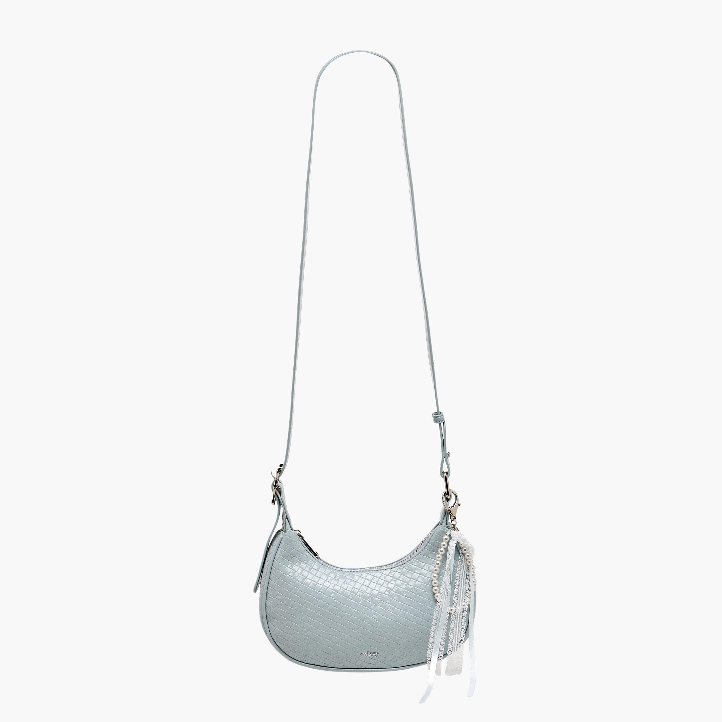 شنطة كتف بارزة الملمس بدلاية لؤلؤ وشريط من ميسي-women-bagsandwallets-handbags-image-3